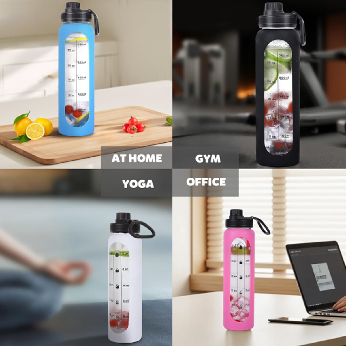 30oz Borosilicate Glass Water Bottle 6
