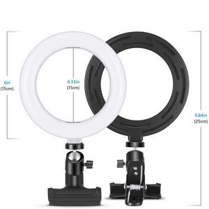 6 Inch Led Selfie Ring Light W/ Laptop Clip 3