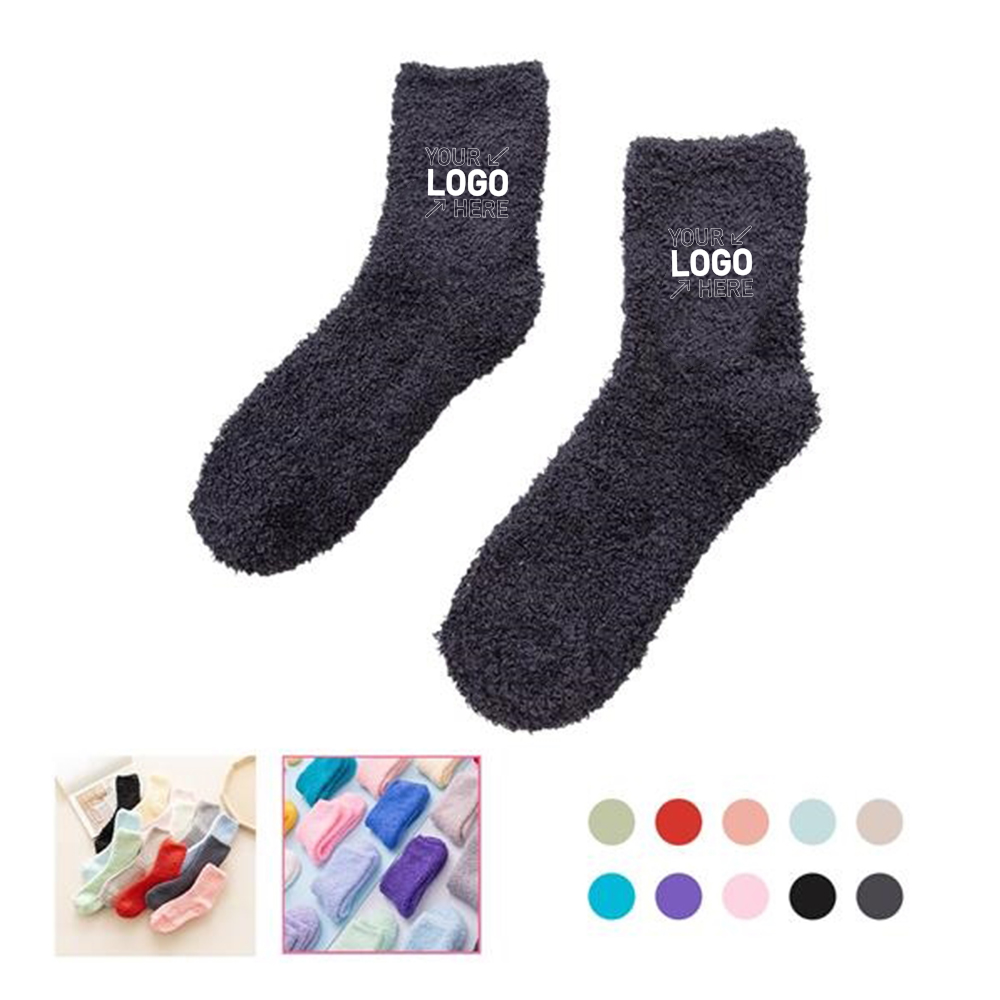 Fuzzy Coral Fleece Socks