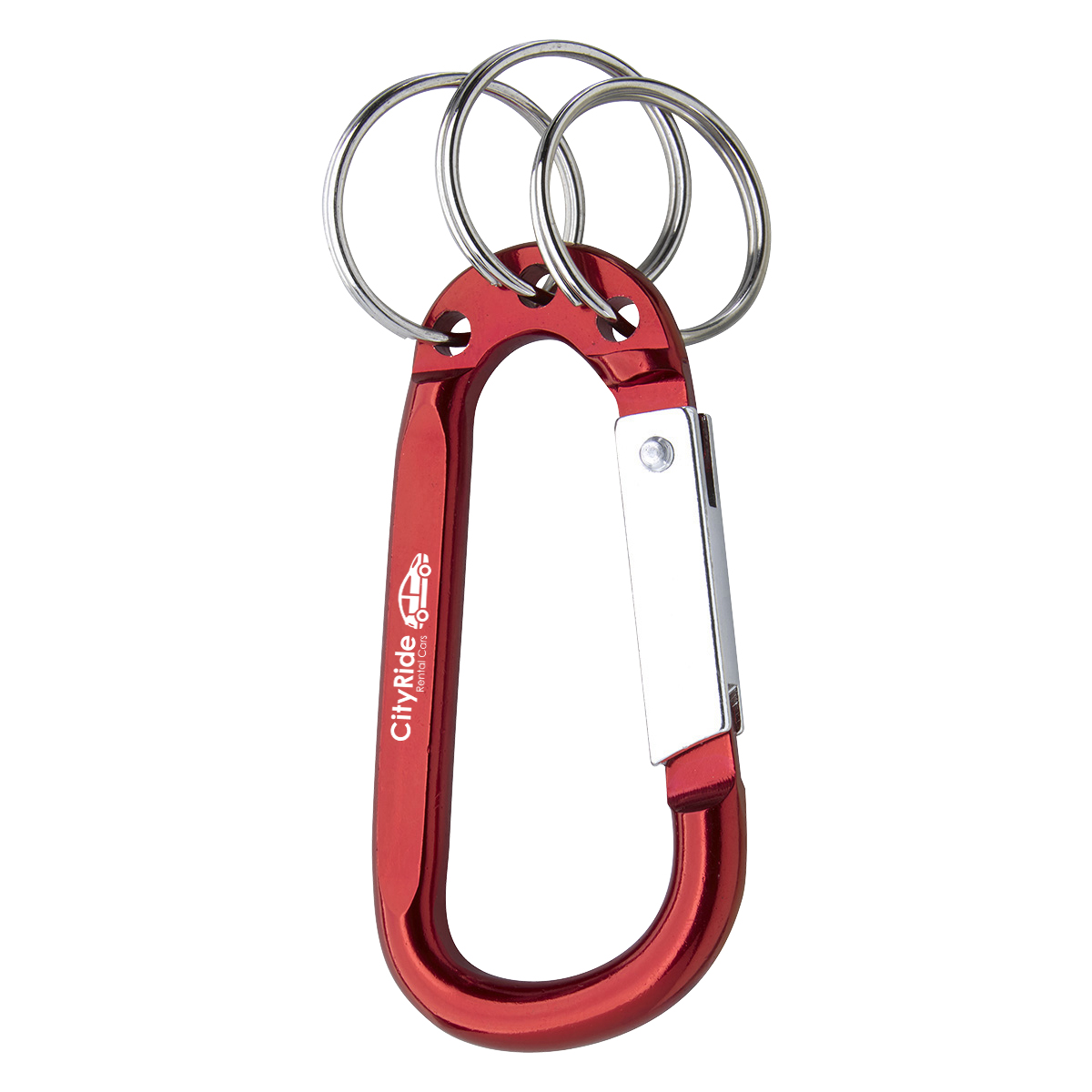 8mm Carabiner With Triple Split Ring 3