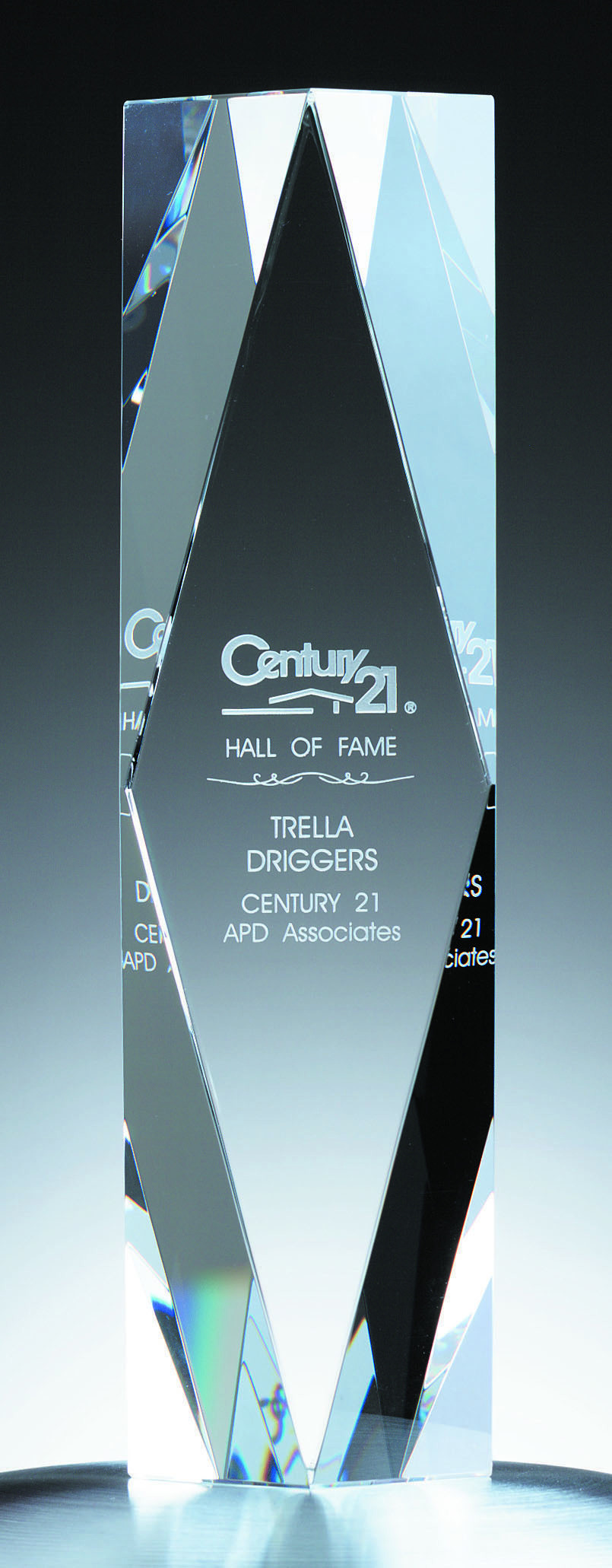 8" Crystal Prestige Tower Award 1