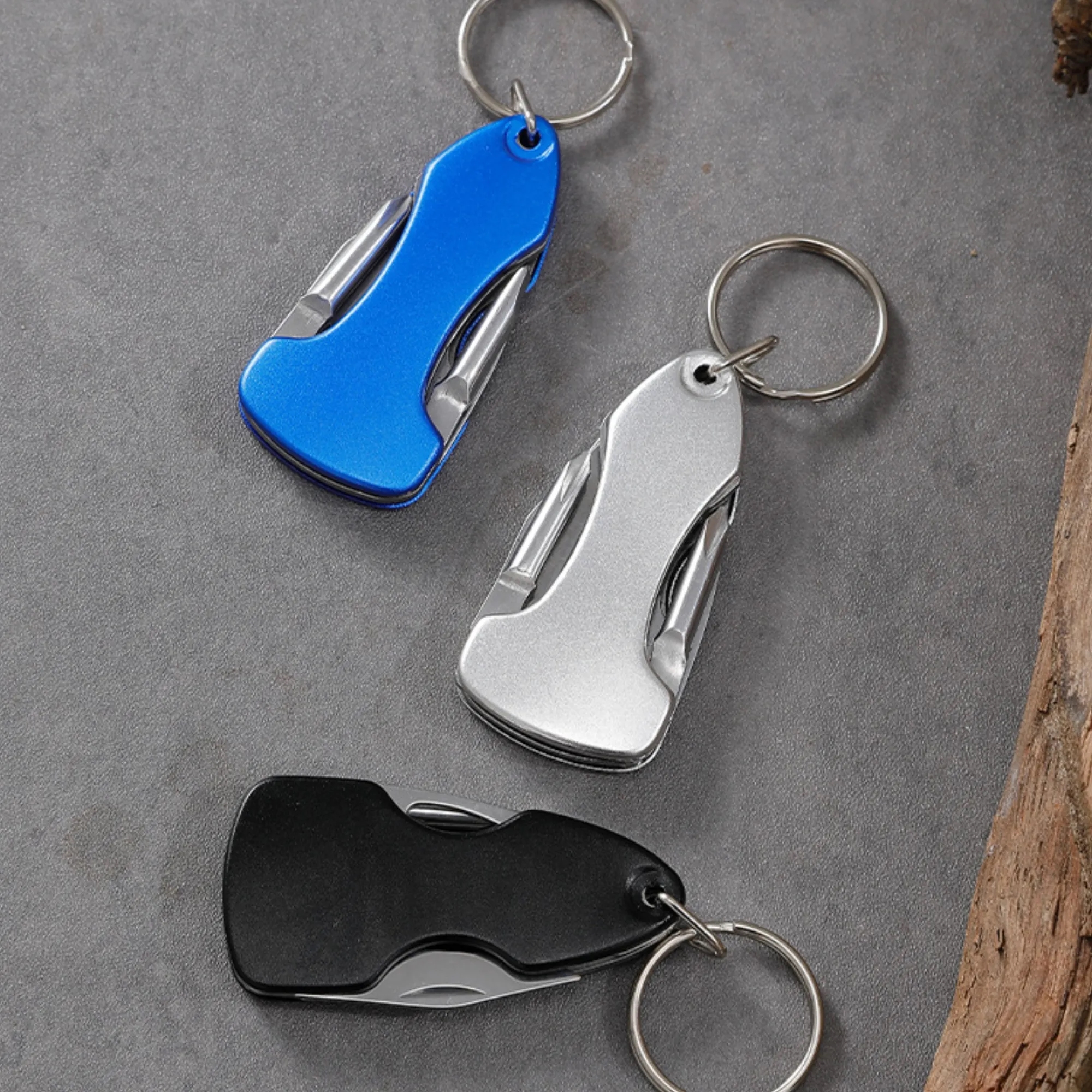 4 in 1 Outdoor Pocket Screwdriver Knife Opener Keychain 4