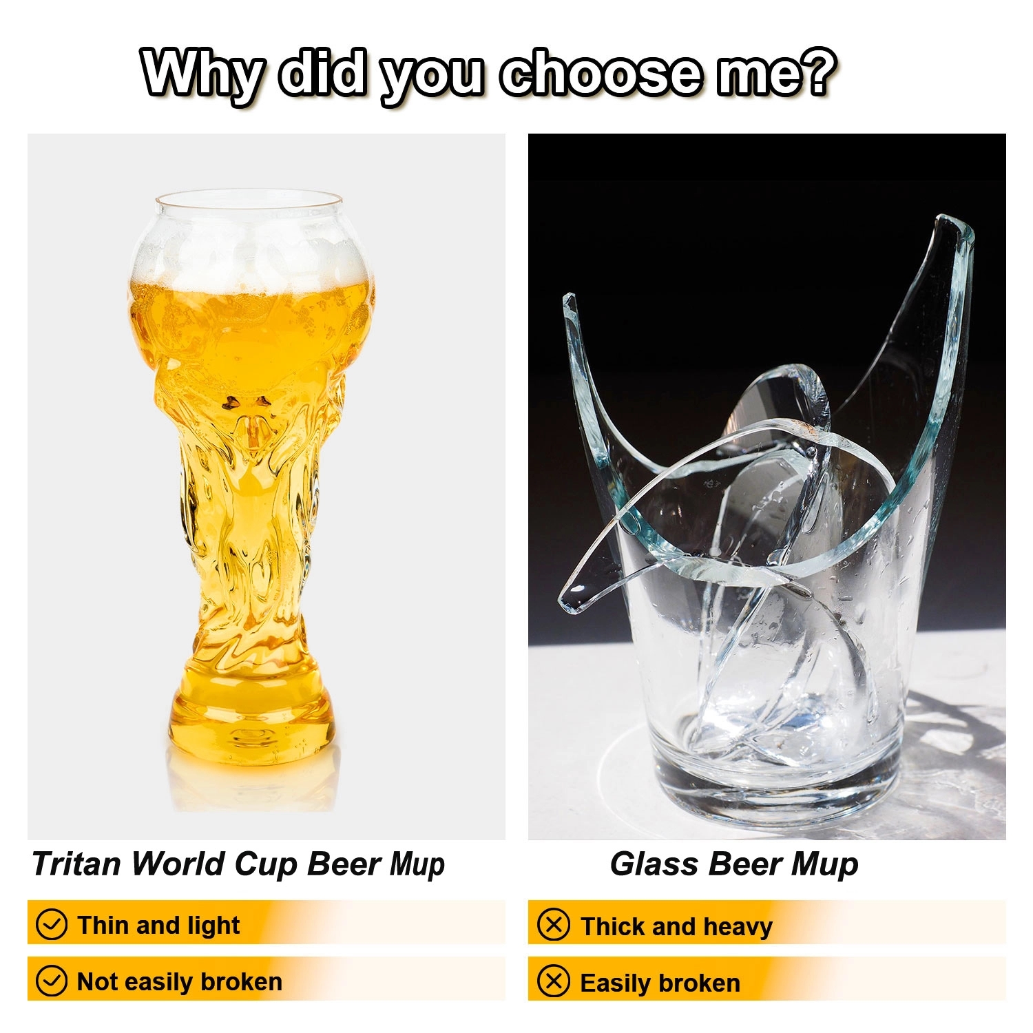 Tritan 16oz World Cup Beer Glass 2