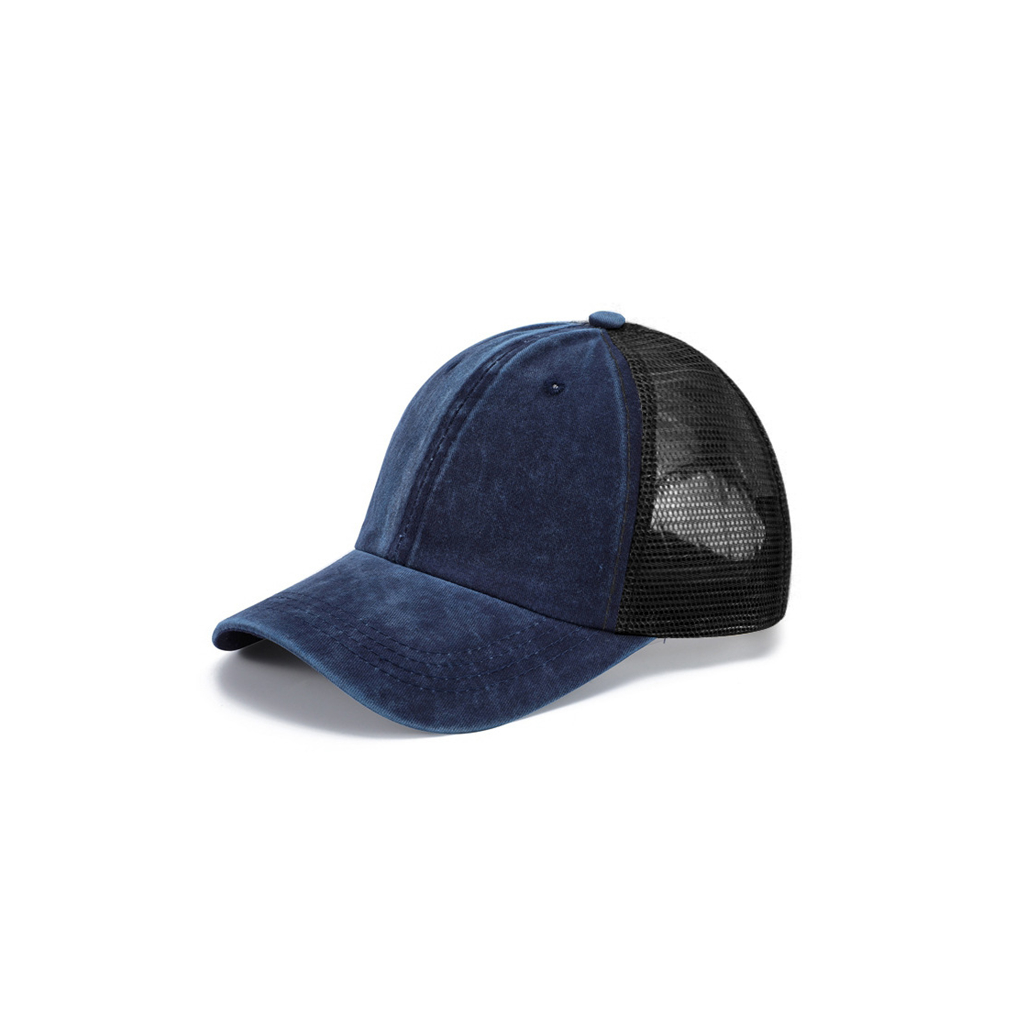 Washed Cotton Low Profile Baseball Cap With Mesh Back 3