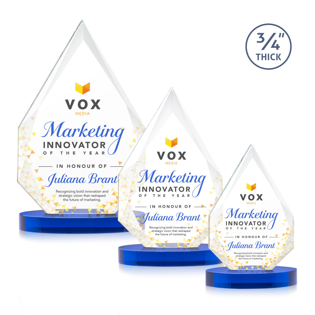 Hawthorne VividPrint™ Award on Alberton Base - Blue 5