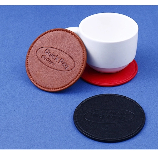Round PU Leather Coasters 1