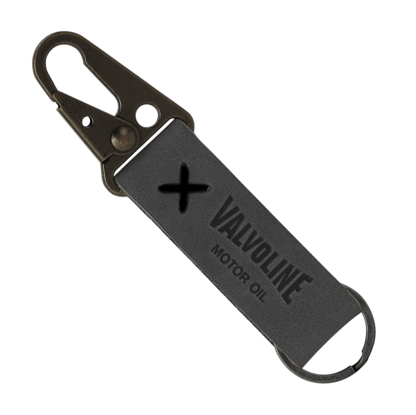 Busker Leather Keychain with Antique Nickel Carabiner 62