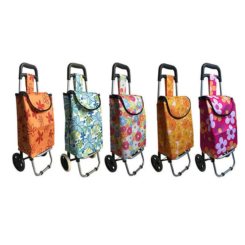 Foldable Shopping Cart For Groceries With Wheels And Bag 5