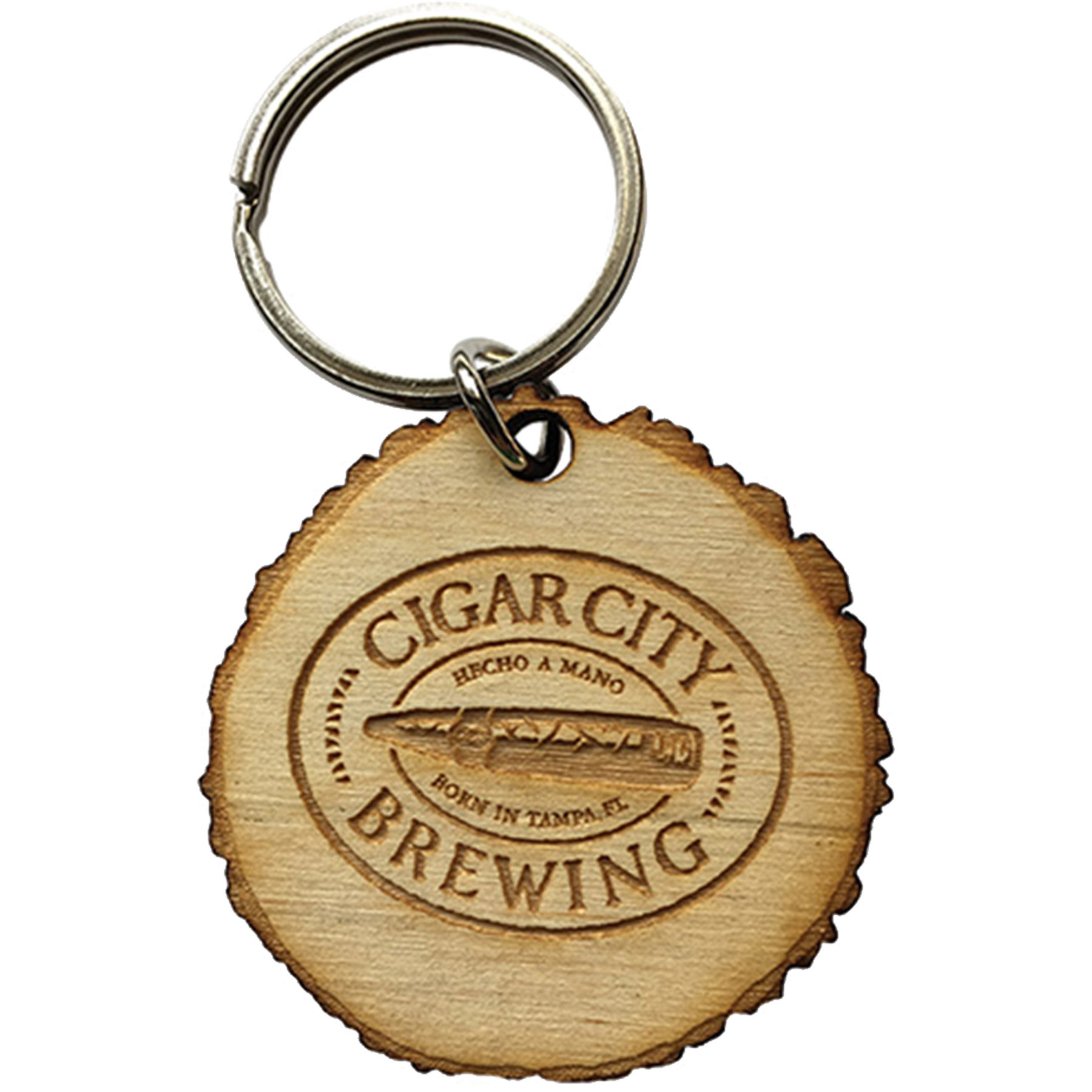 Custom Wood Log Cut Keychains 1