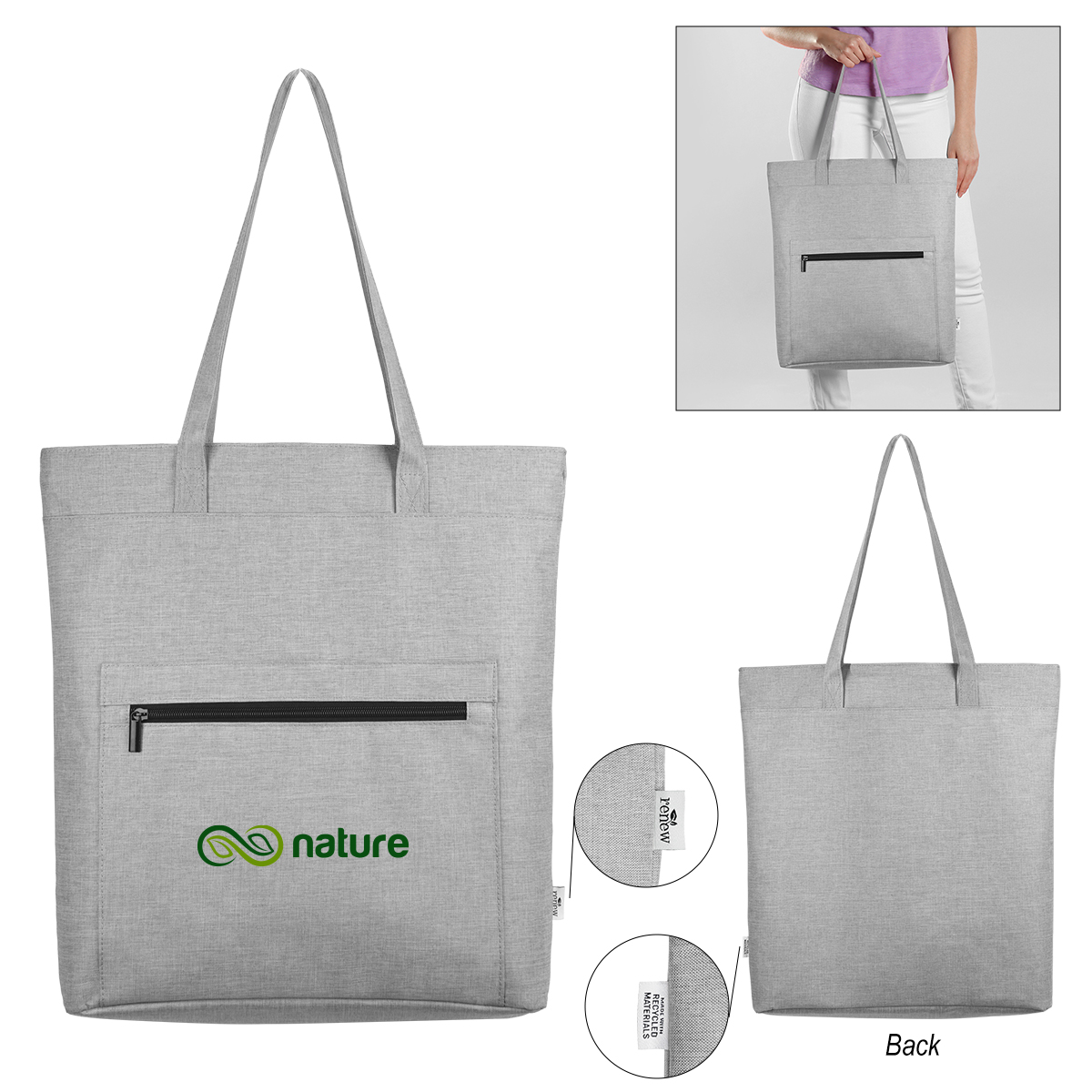 Habitat rPET Heathered Tote Bag 4