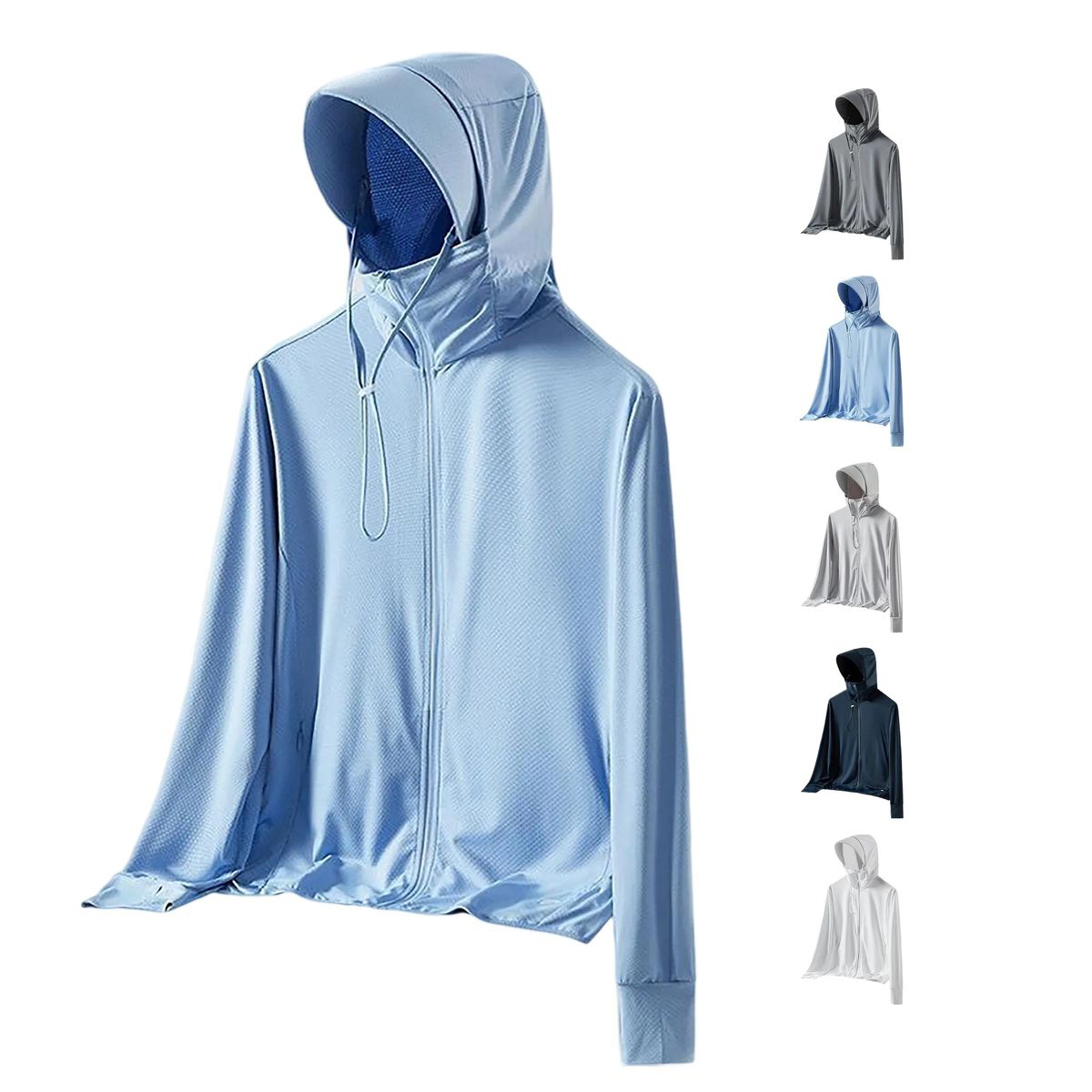 Quick Dry Hooded Polyester Sunscreen for Cycling and Hiking 3