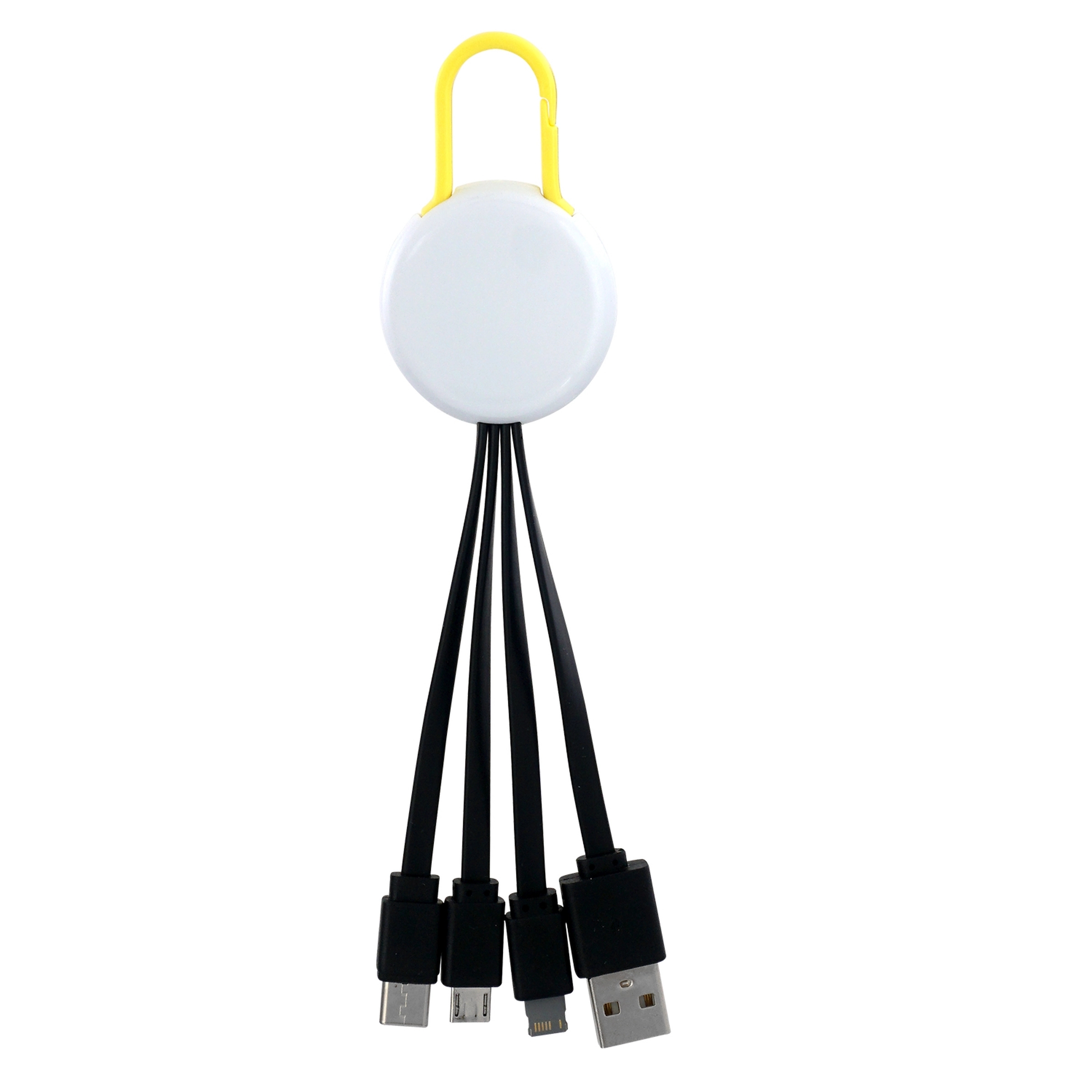 WHITE COLORFUL CLIP 3 IN 1 CHARGING CABLE 12