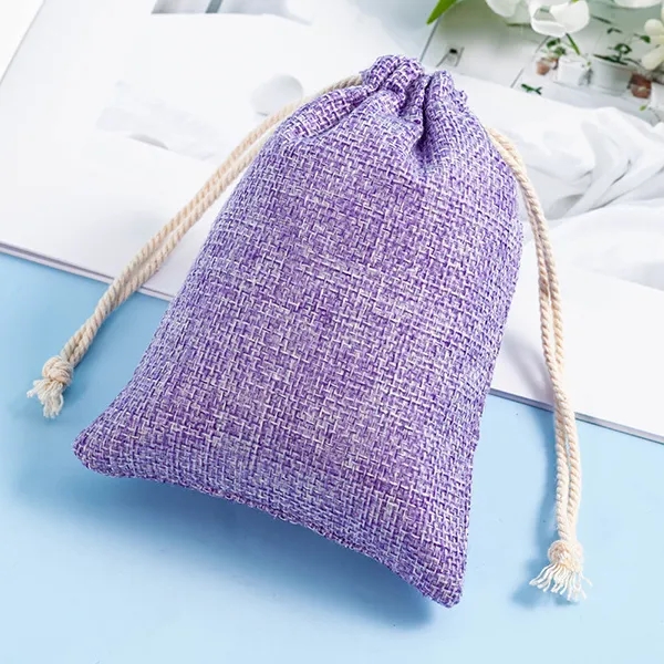 Custom Linen Drawstring Bag 5