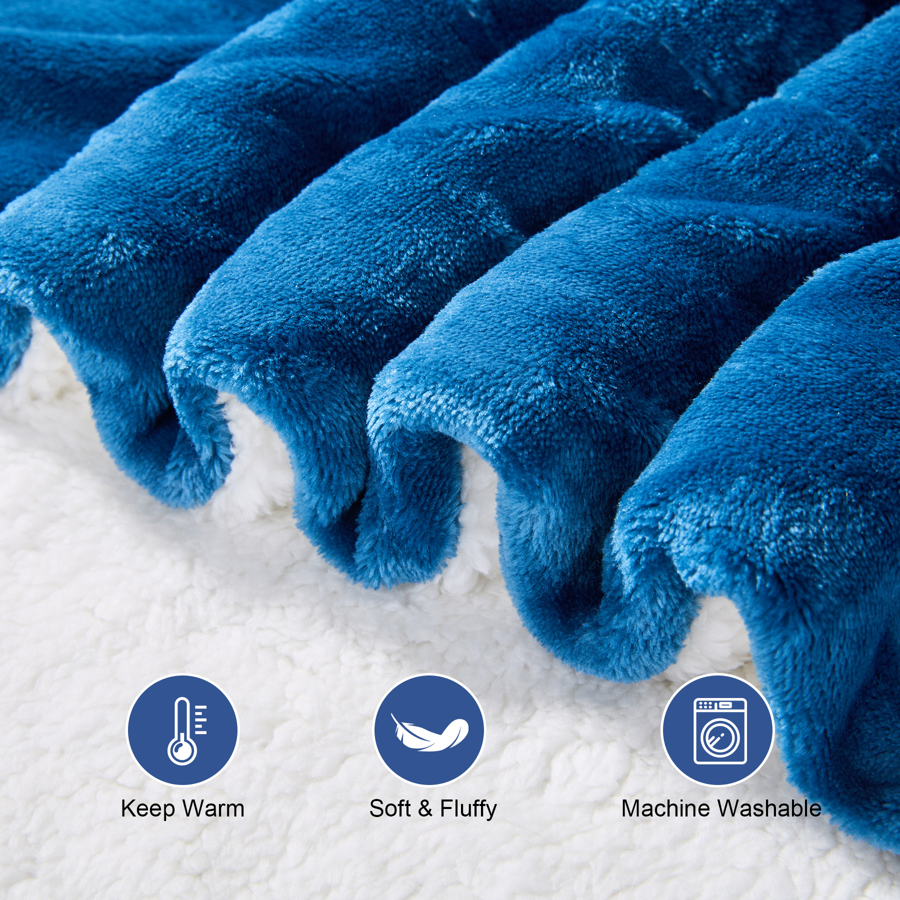 Dual Layer Soft Micro Mink Sherpa Blankets 50" X 60" 7