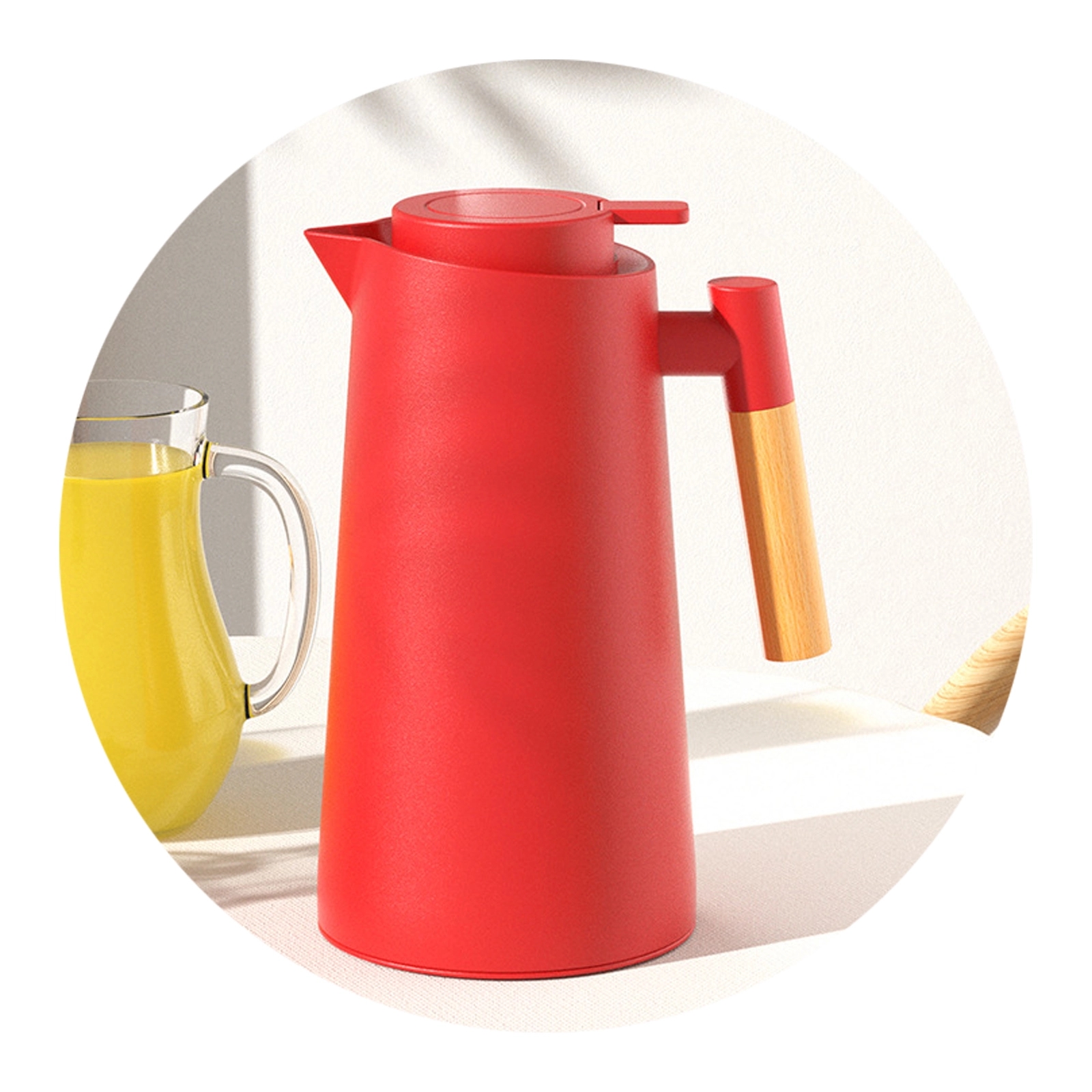 Warm Water Kettle With Wooden Handle 3