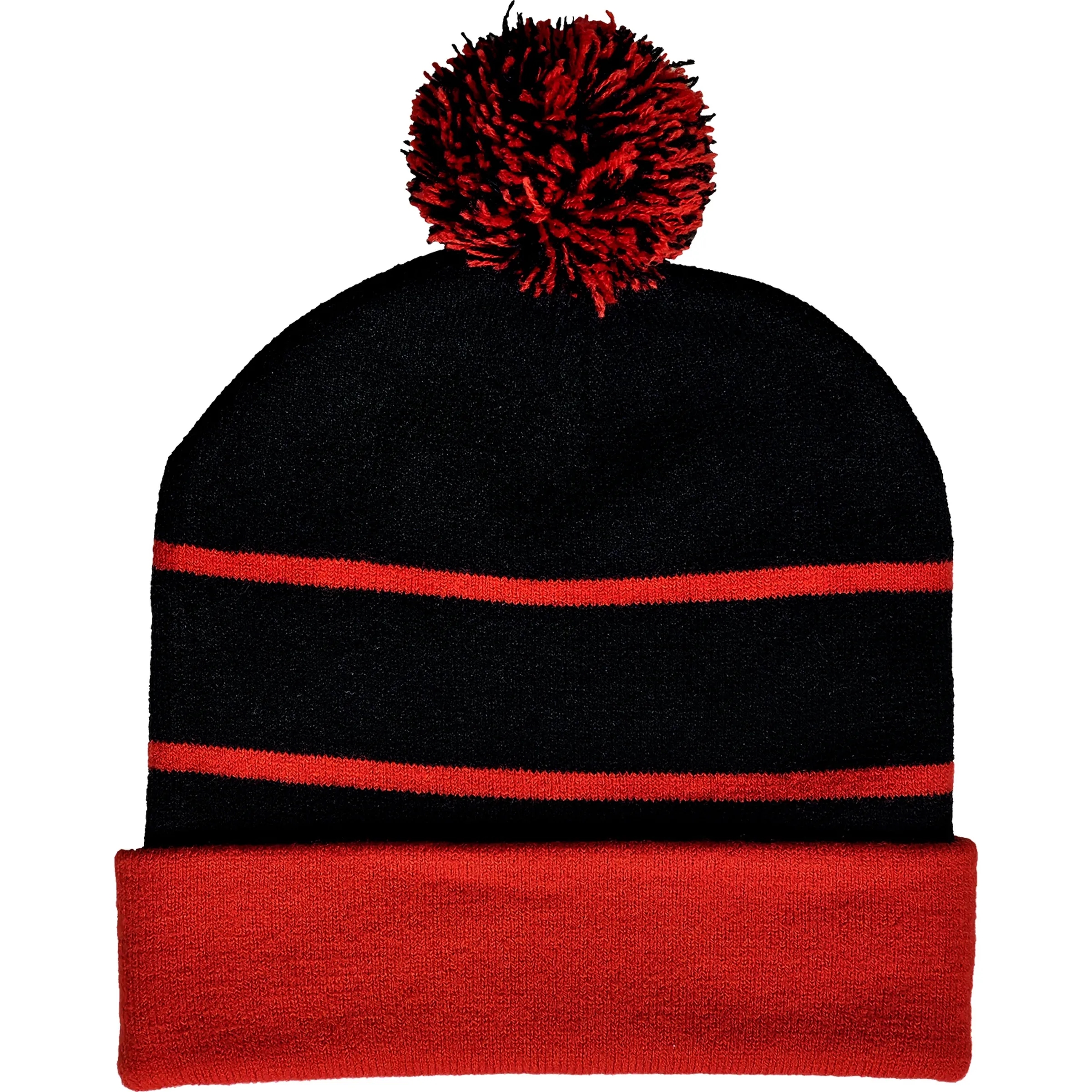 FULL COLOR KNIT BEANIE WITH POM 1