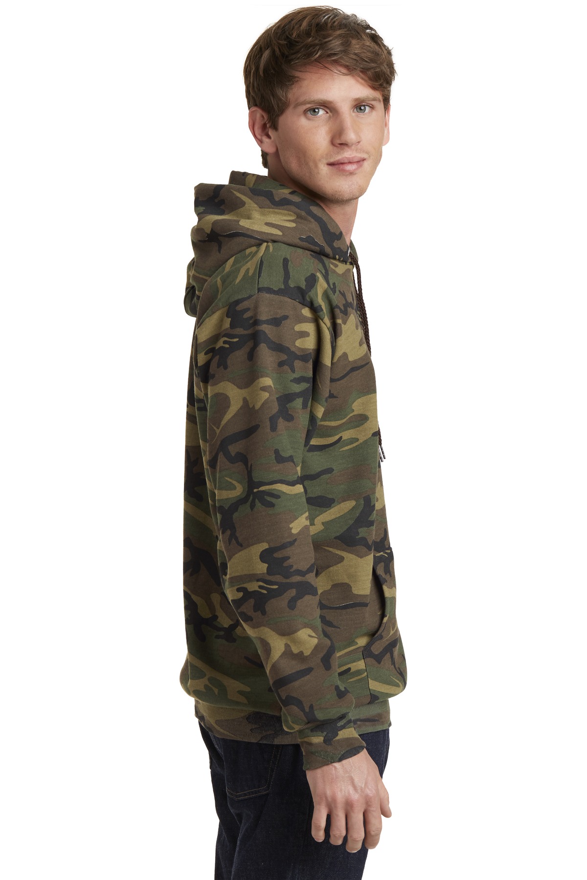 Port & Co Core Fleece Camo Pullover Hooded Sweatshirt. PC78HC 32