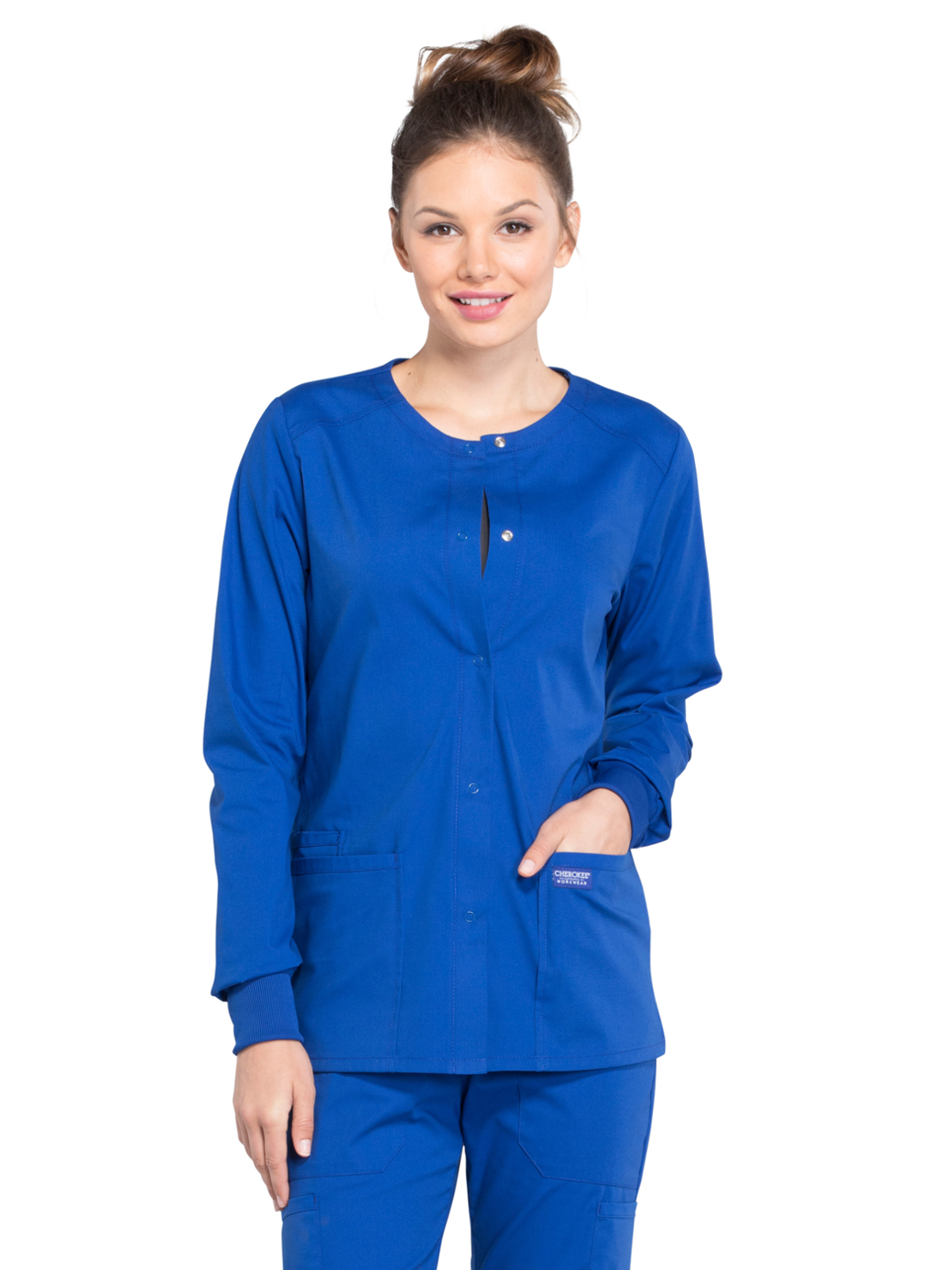 Cherokee - Workwear Professionals - Women's Snap Front Jacket 10