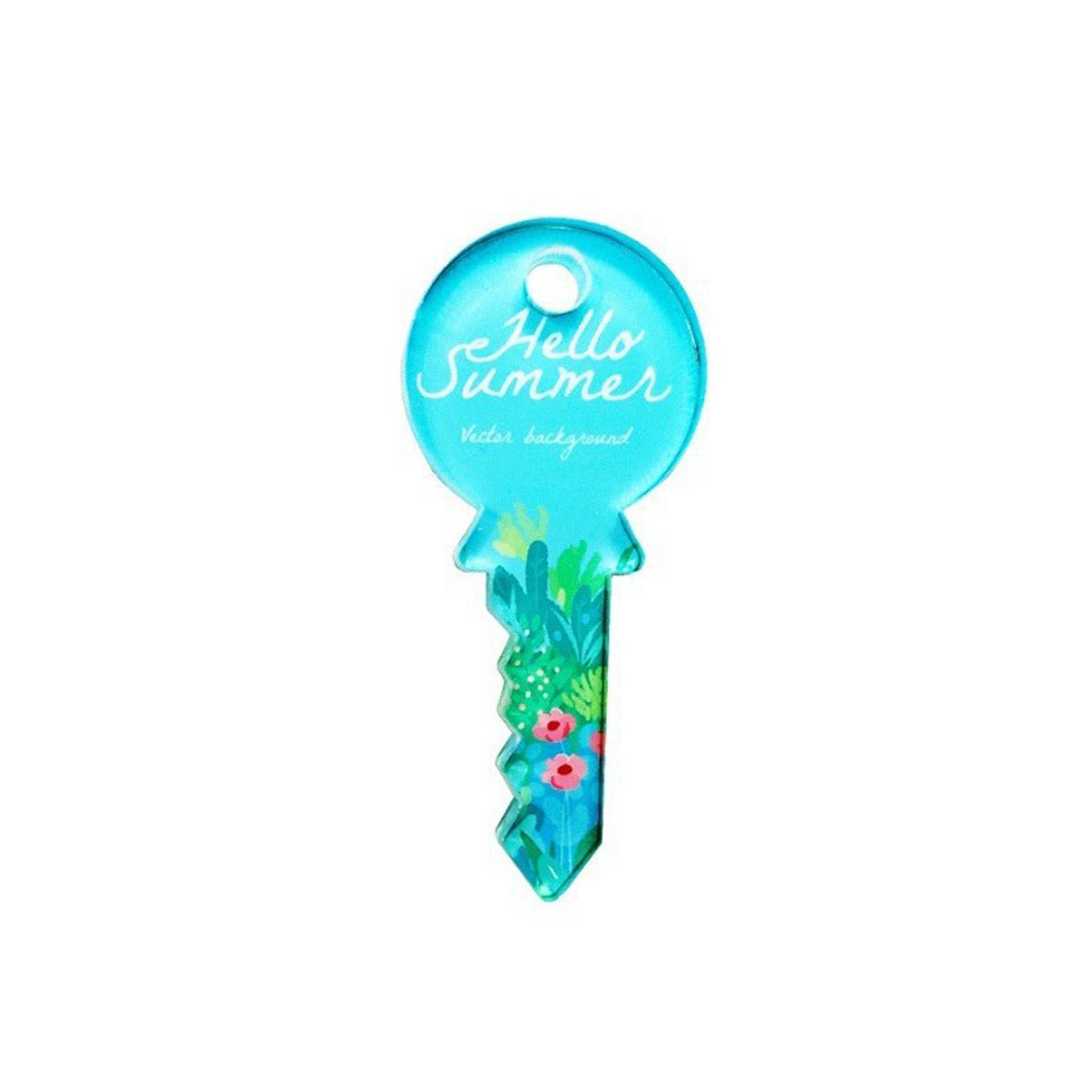 Custom Acrylic Key Shaped Keychain 4