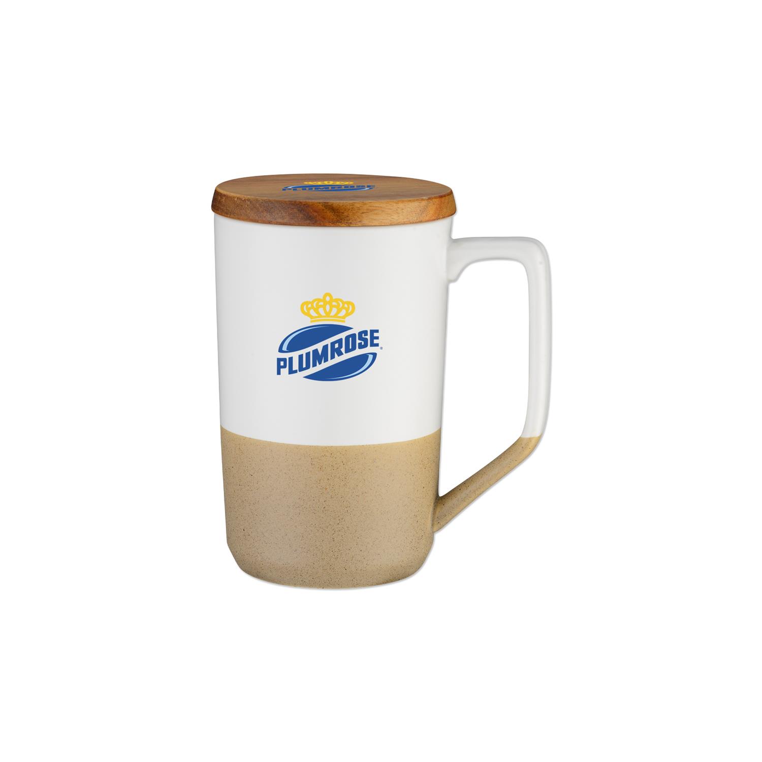 15 Oz. Two Tone Ceramic Mug with Lid 4