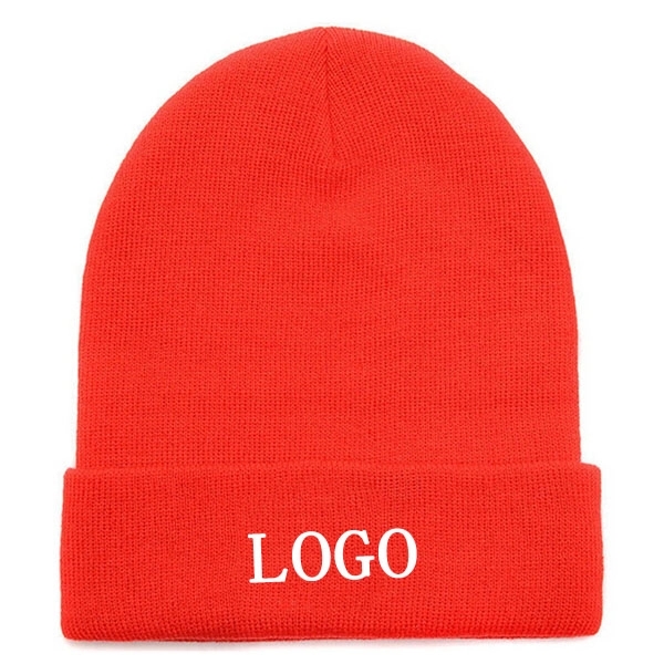 Embroidered Acrylic Knit Beanie with Cuff 13