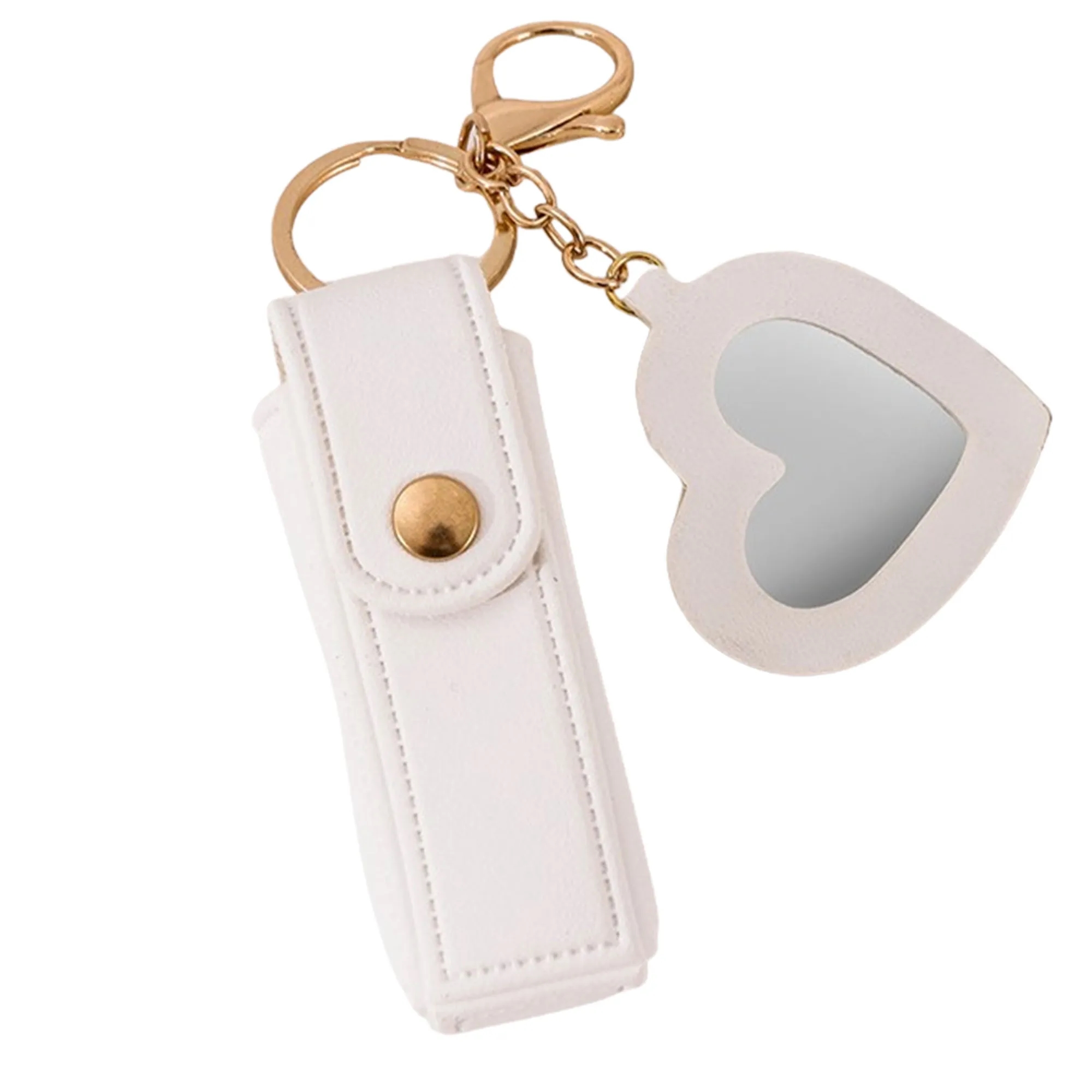 3 In 1 Mirror Lip Balm Pouch Keychain Set 4