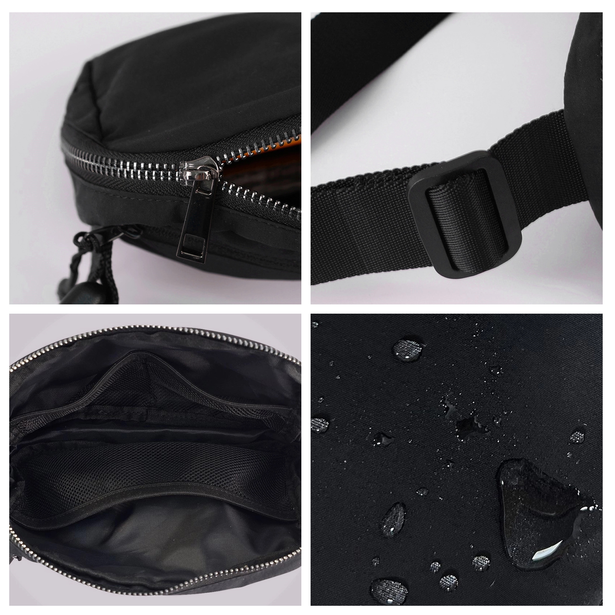 Waterproof Nylon Fanny Pack With Zipper 4