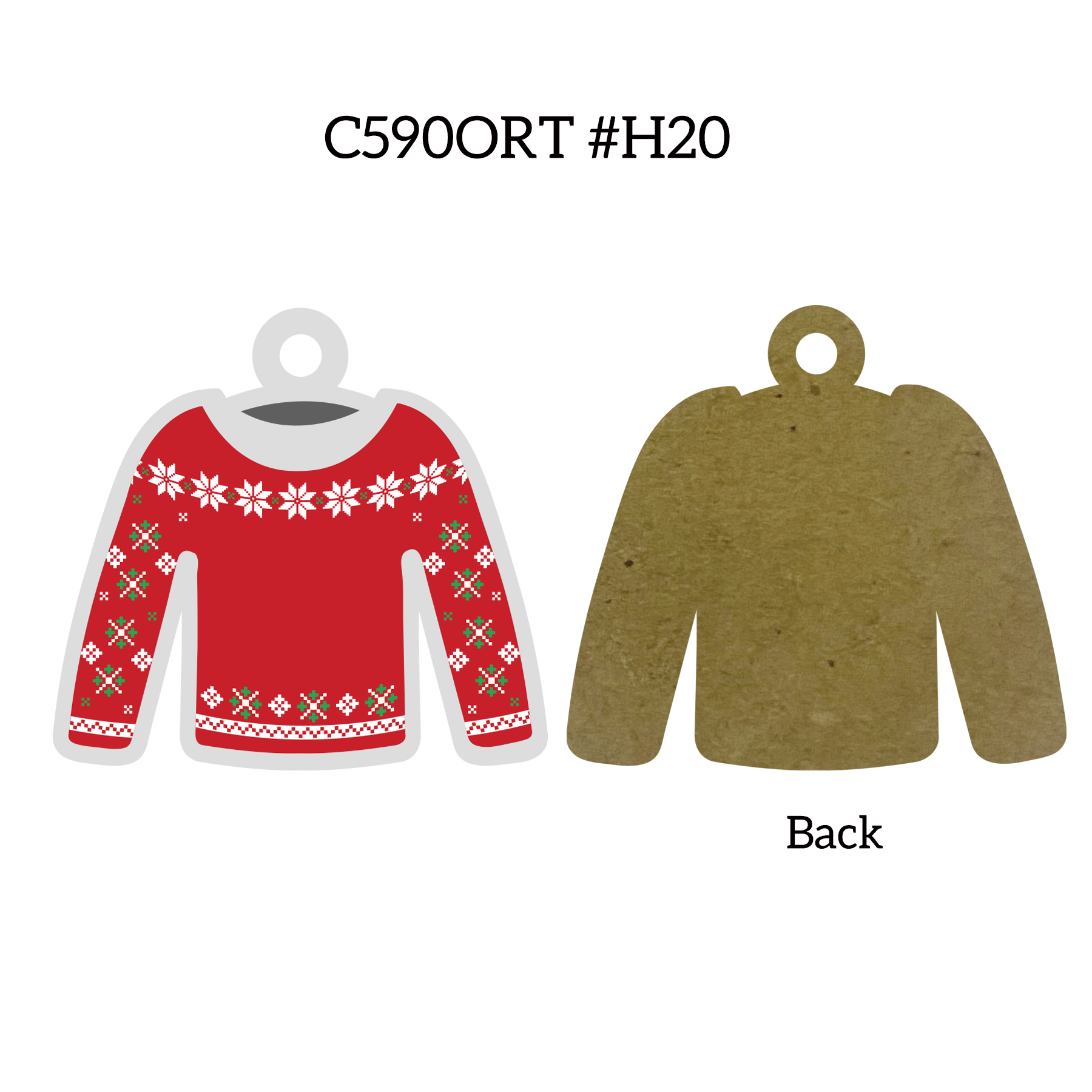 Free Shipping Full Color Christmas Ornament - Ugly Sweater 6