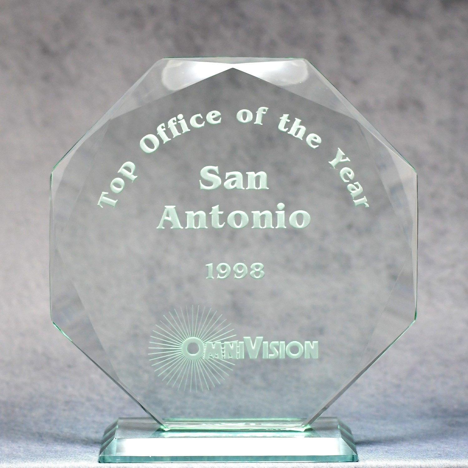 Jade Glass Multi-Faceted Octagon 2