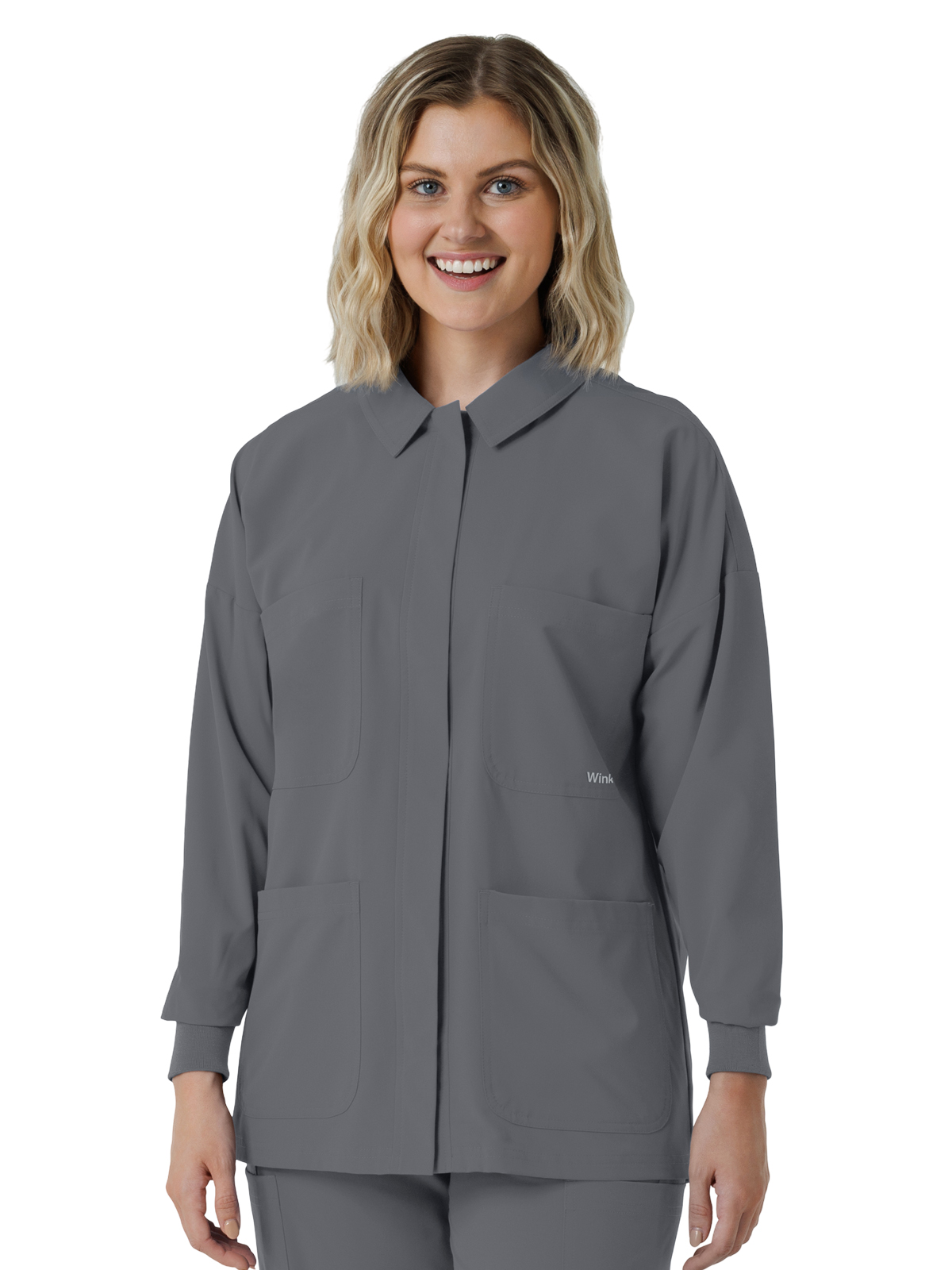 Wink - Nurtur - Womens Four-Pocket Scrub Shirt Jacket 5