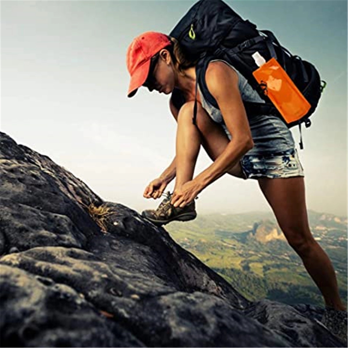 Collapsible Water Bottles Reusable Canteen Foldable Drinking 5