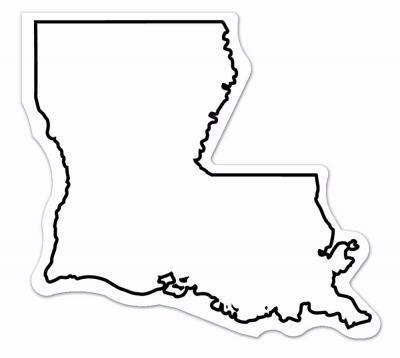 Louisiana State Shape Magnet - Full Color 1