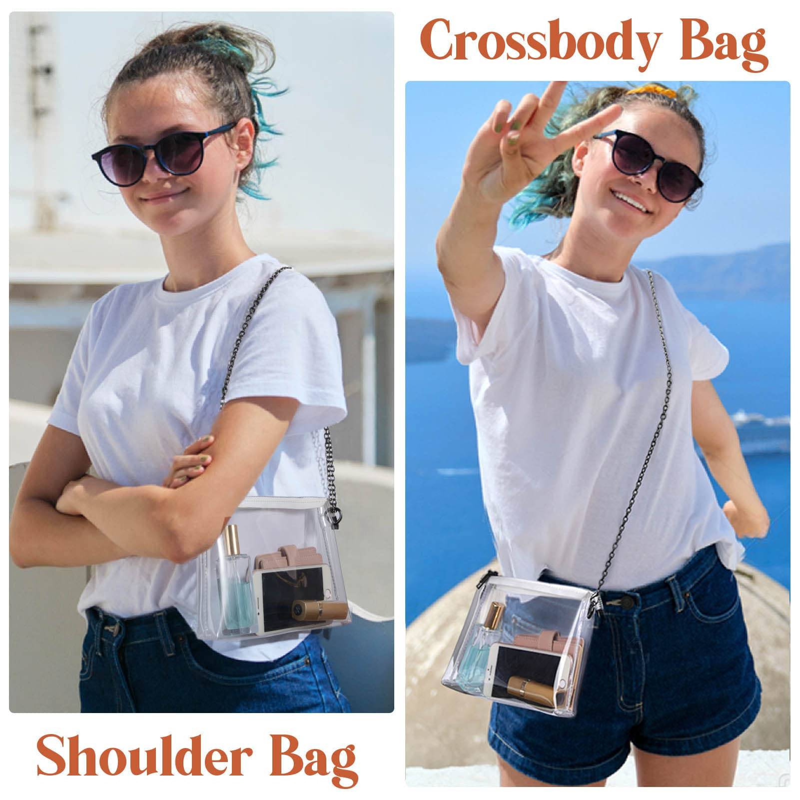 Clear Purse for Women Transparent Crossbody Bag 2