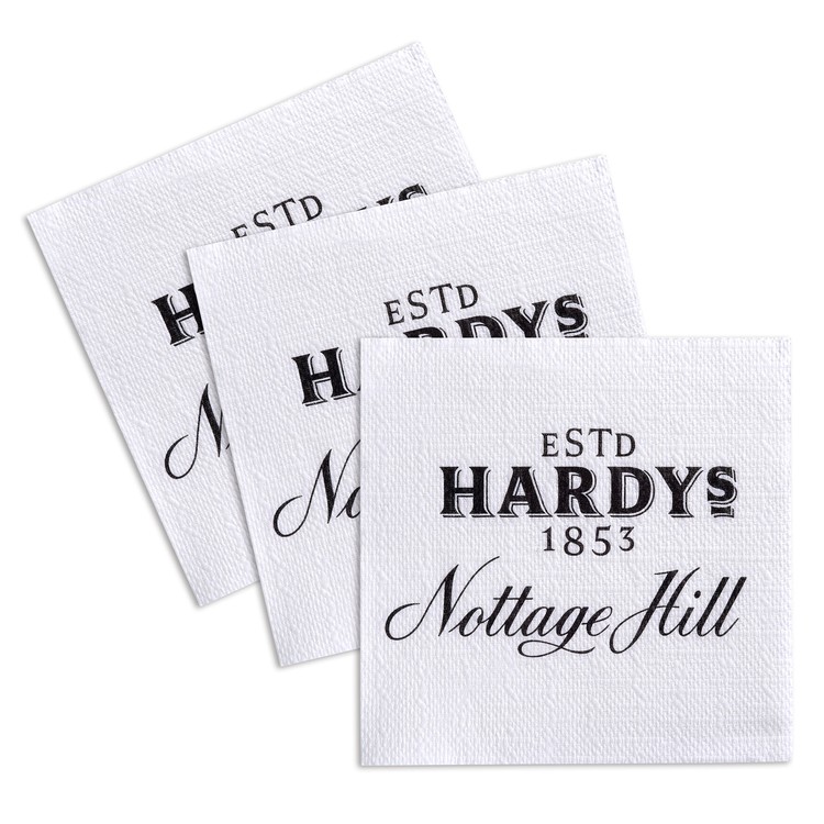 1-Ply, White, Linen-pattern Embossed Beverage Napkin 1