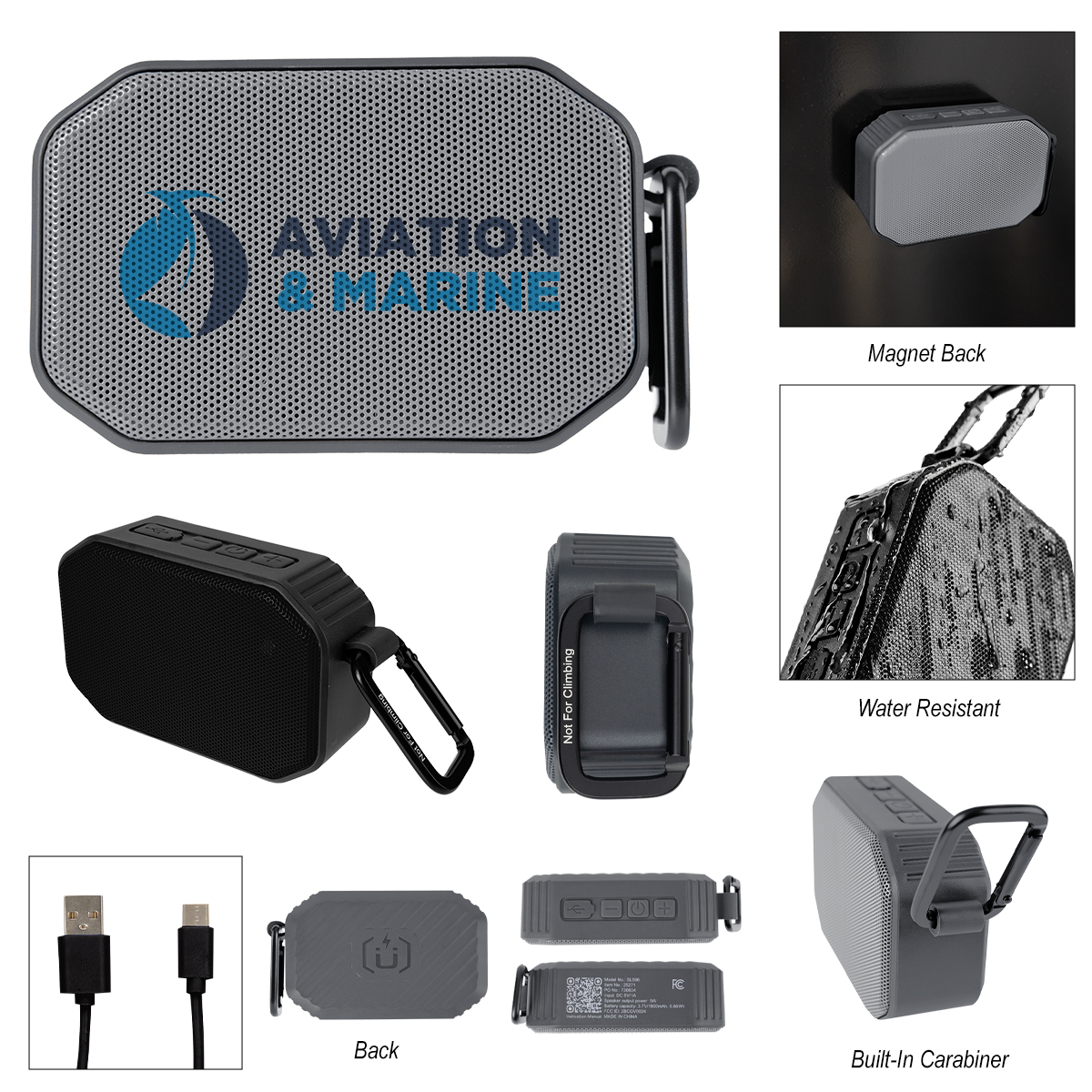 Mini Magnet Speaker With Carabiner