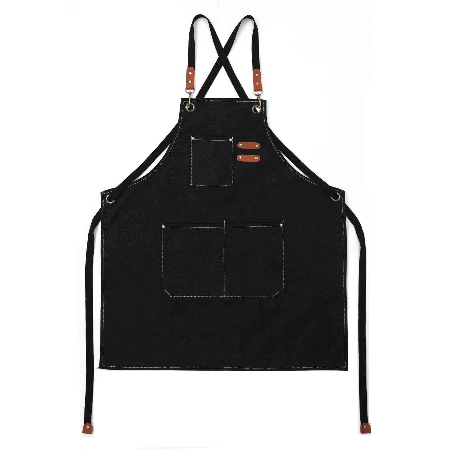 Adjustable Handcrafted Canvas Work Apron w/ Large Pockets 5