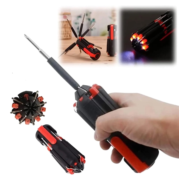 8 in 1 Screwdrivers with Led Flashlight