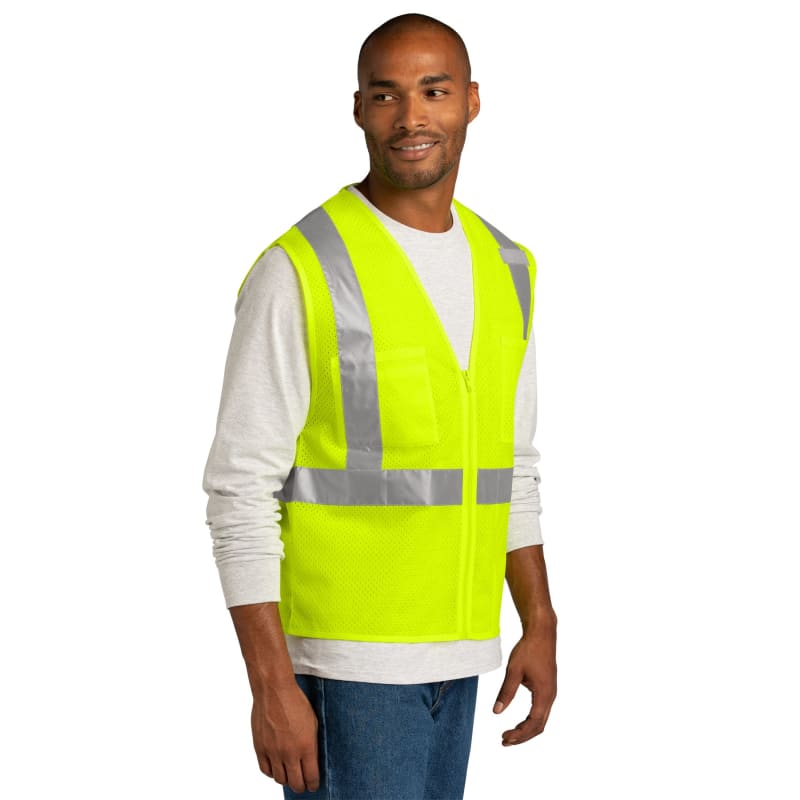 CornerStone ANSI 107 Class 2 Mesh Zippered Vest. 5