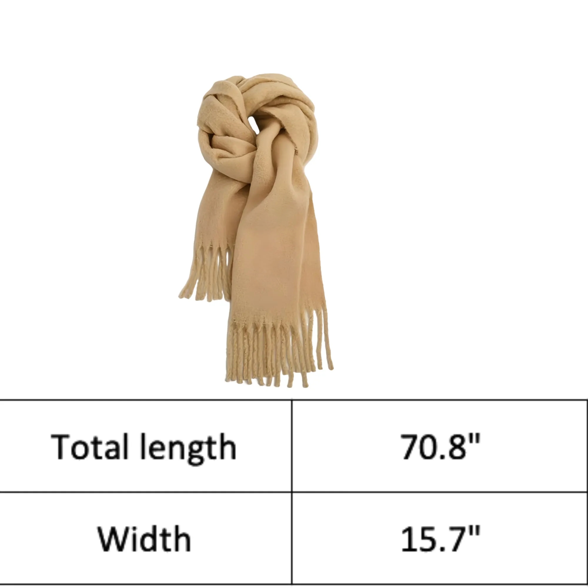 Winter Warm Long Pashmina Wrap Shawl Scarf Solid Color 4