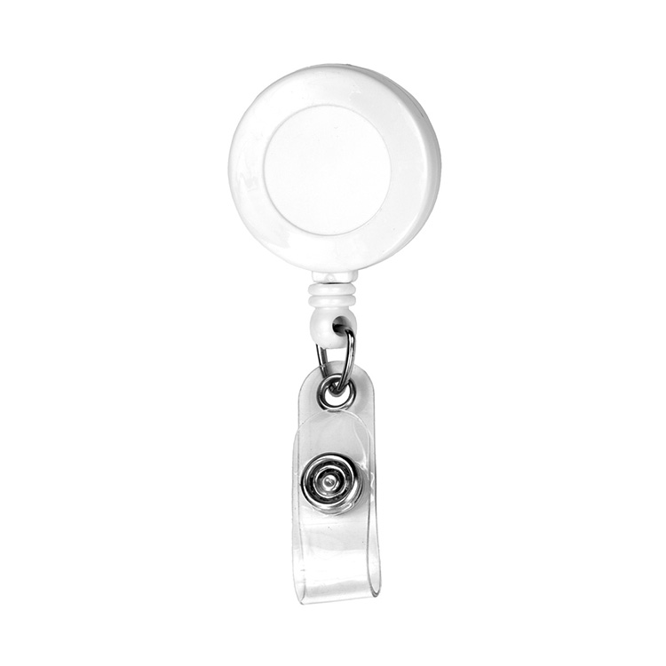 "Bellefontaine VL" 30" Cord Round Retractable Badge Reel and Badge Holder with Rotating Alligator Cl 12