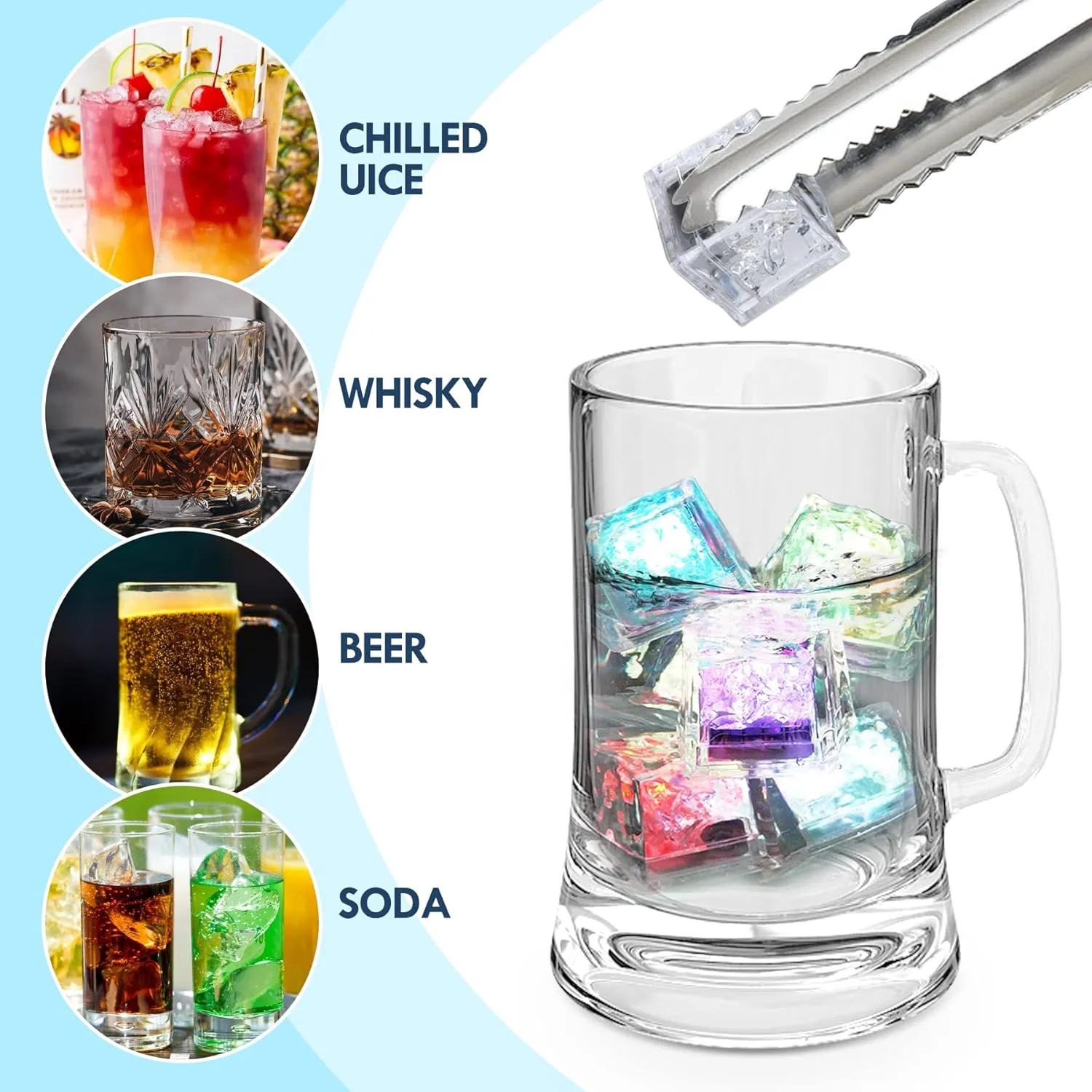 Multicolor Led Liquid Activated Ice Cubes 4