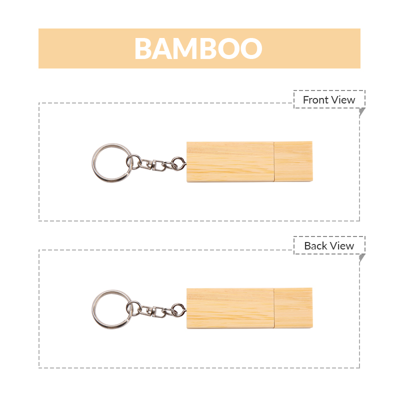 Wood USB Flash Drive with Keyring 19