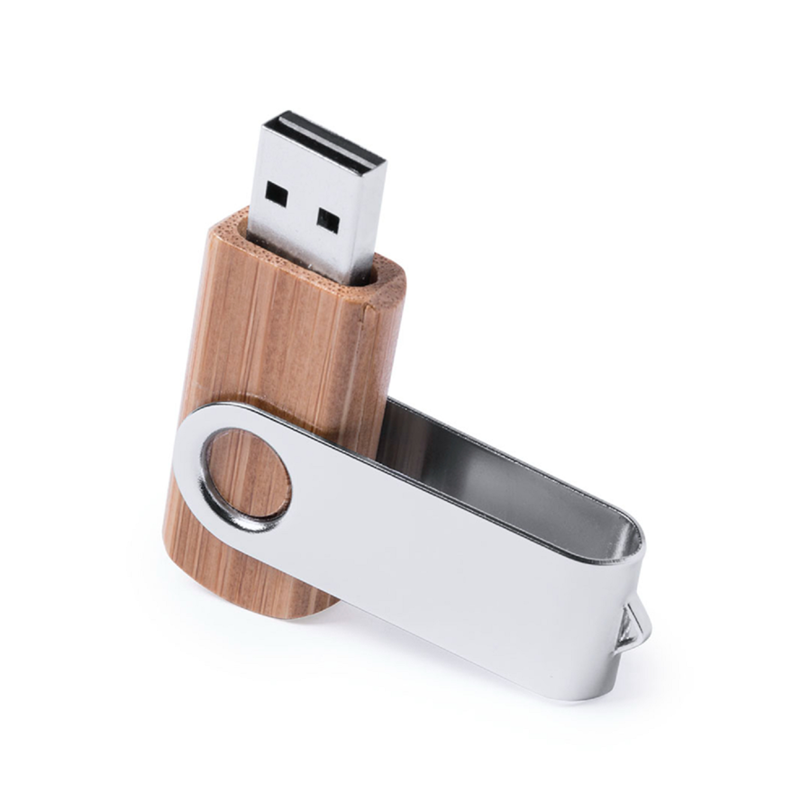 Wood Casing Aluminum Swivel-Style PCB USB Drive 2