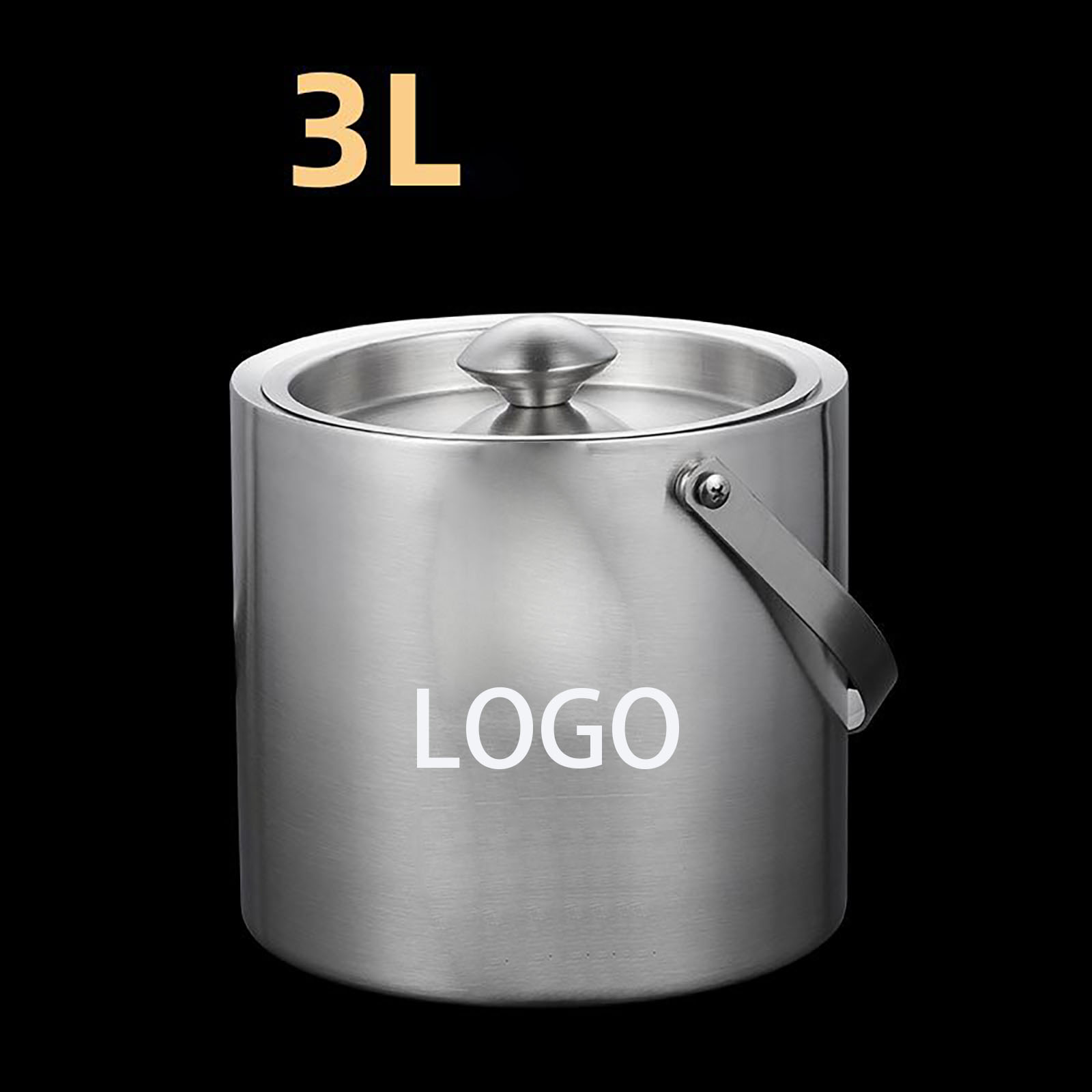 Stainless Steel Insulated Ice Bucket for Parties Events Gatherings - 6.5H x 7.5W Inches 2