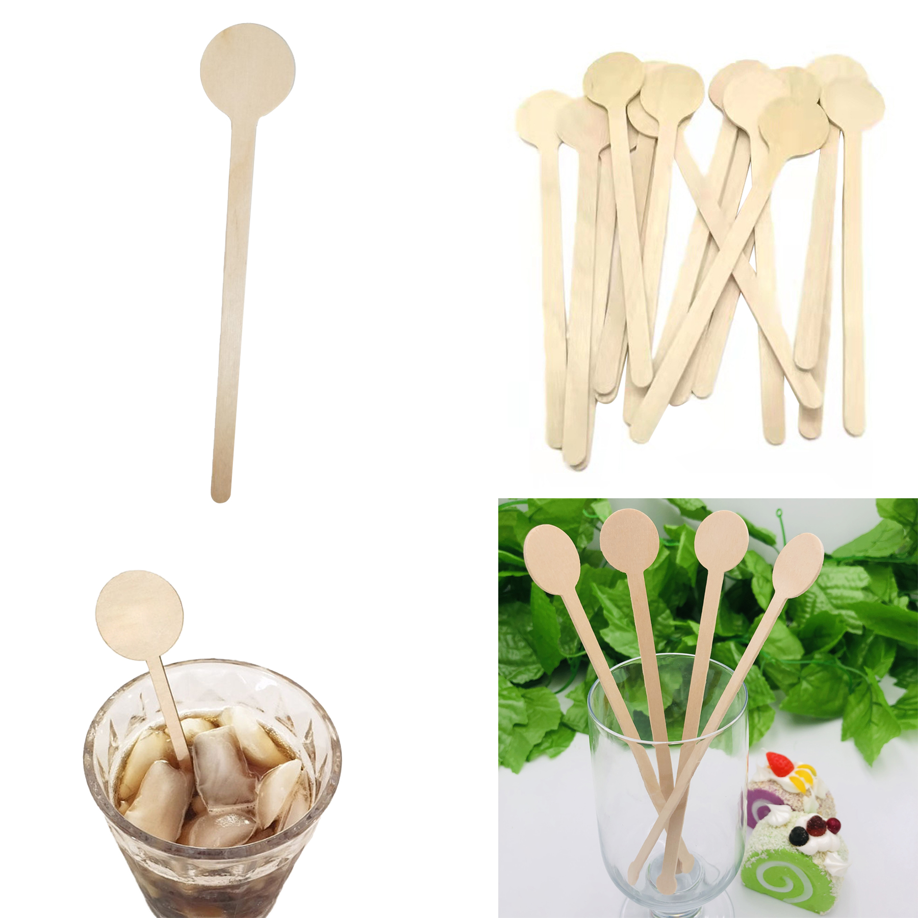 Round Head Wooden Coffee Stirrer 1