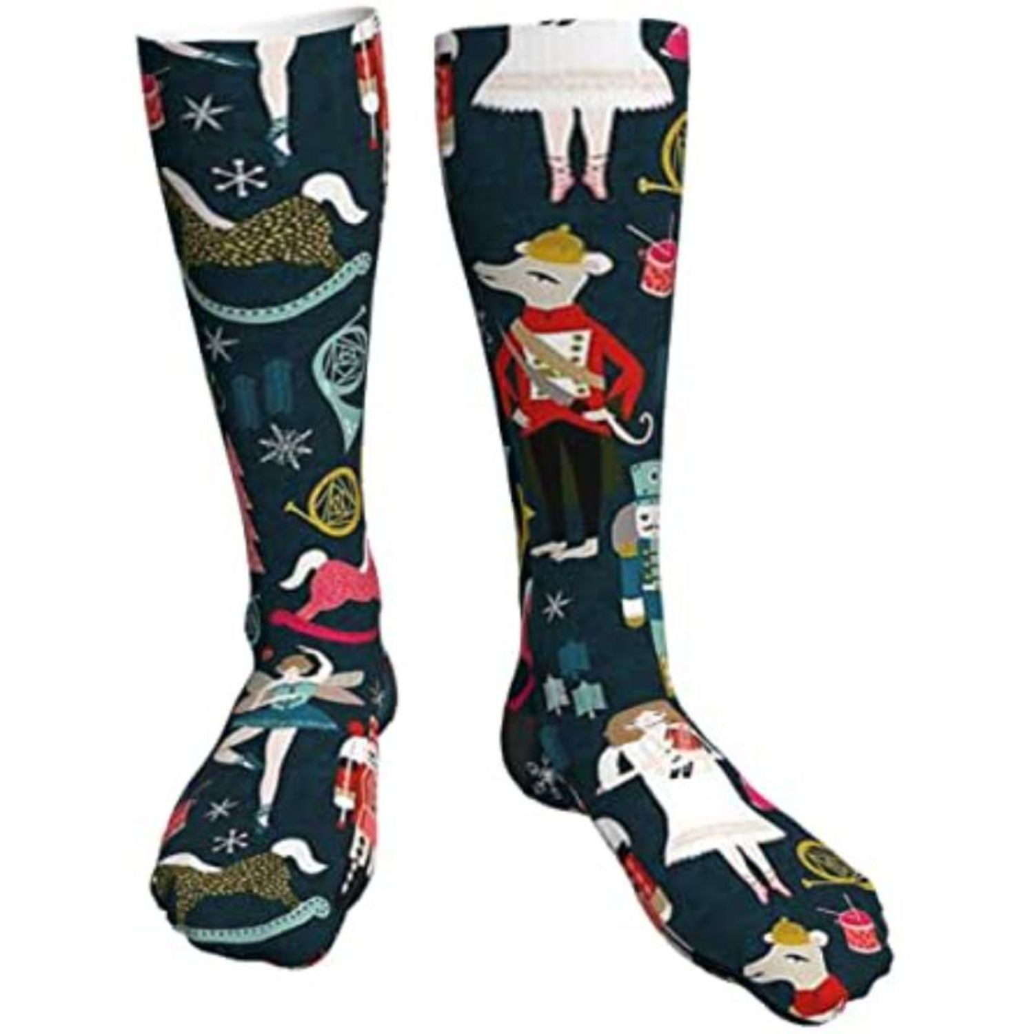 Mid calf sublimated full color crew socks, 200 needle 3