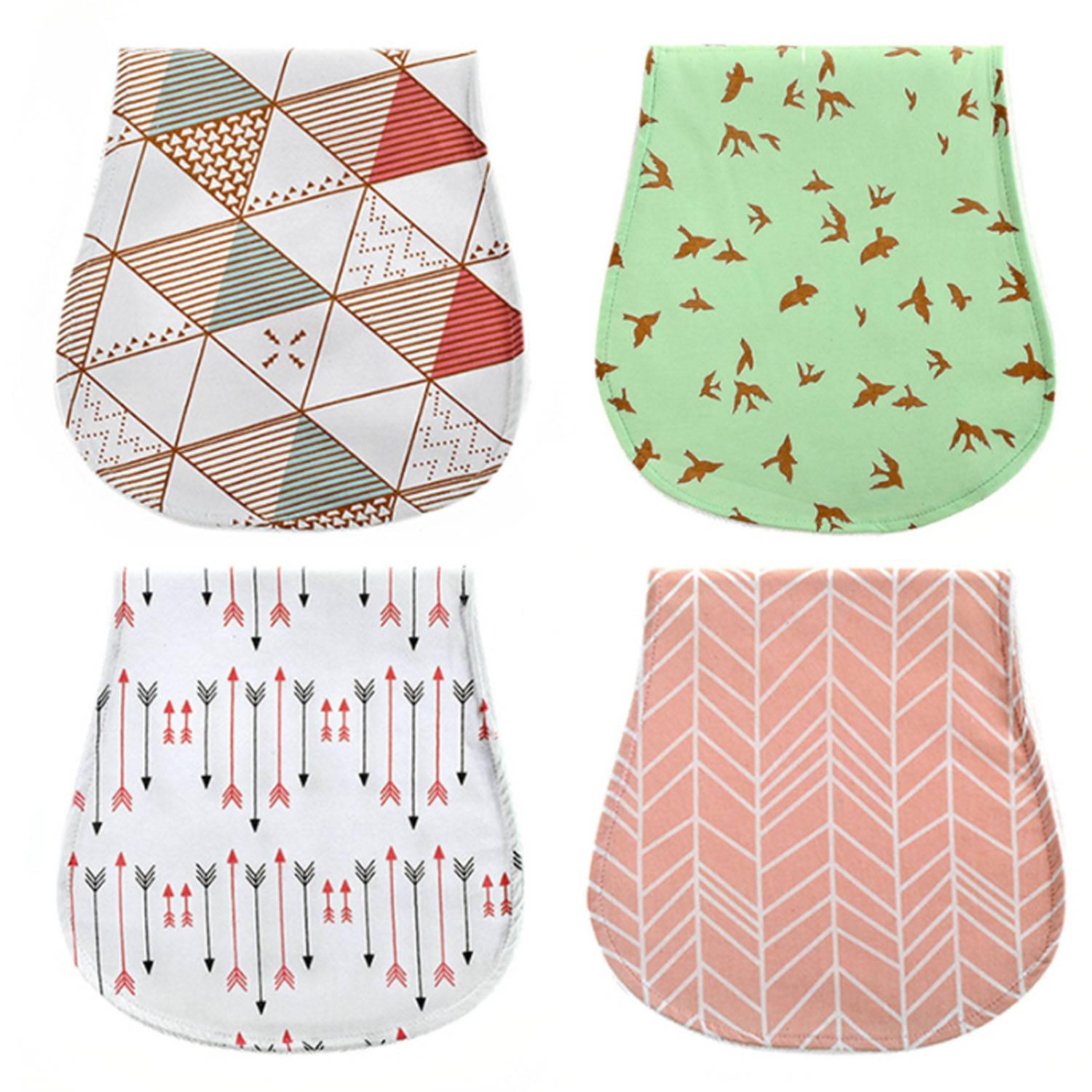 4Pcs Custom Baby Burp Cloths Set 2