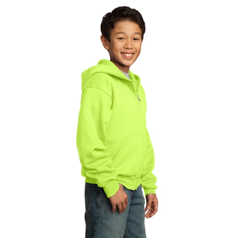 Port & Company - Youth Core Fleece Full-Zip Hooded Sweatshirt. 99