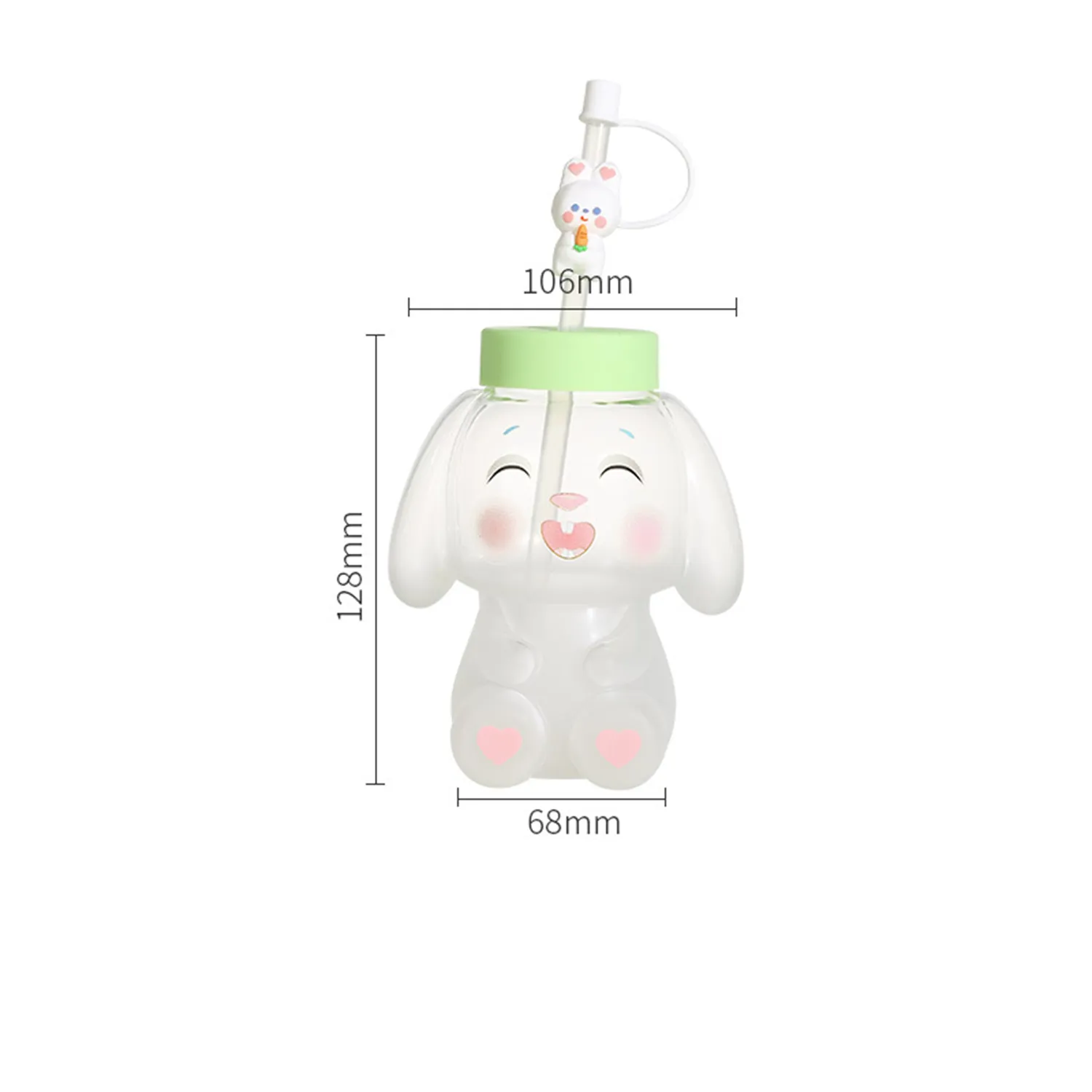 Creative Animal-Shaped Glass With Straw 4