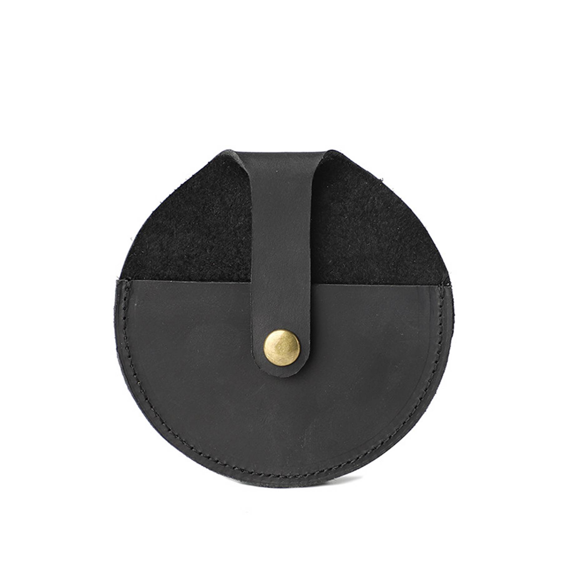 Genuine Leather Round vintage coin storage bag 2